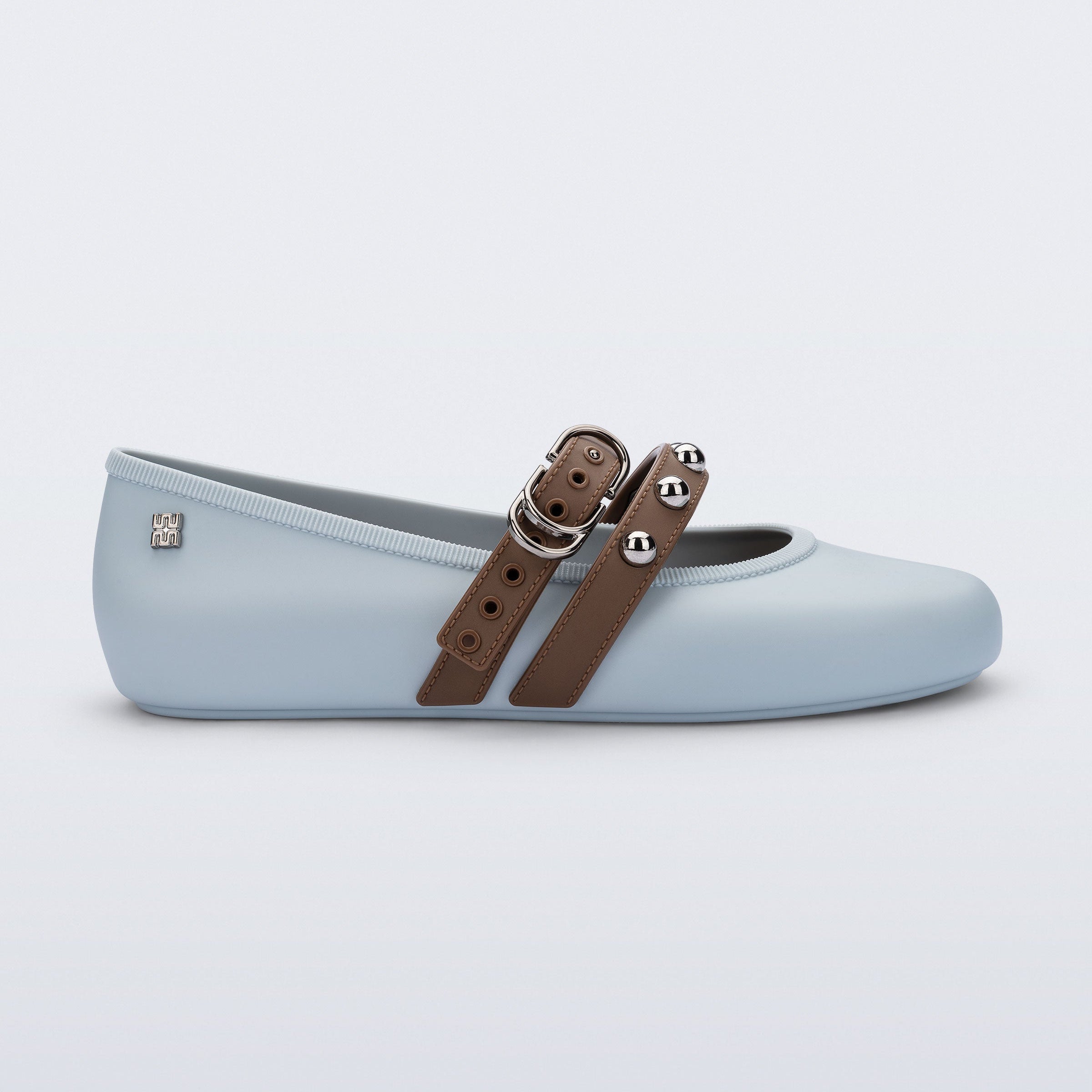 Melissa Soft Ballerina Studs AD Blue / Brown Baleriny Damskie Niebieskie