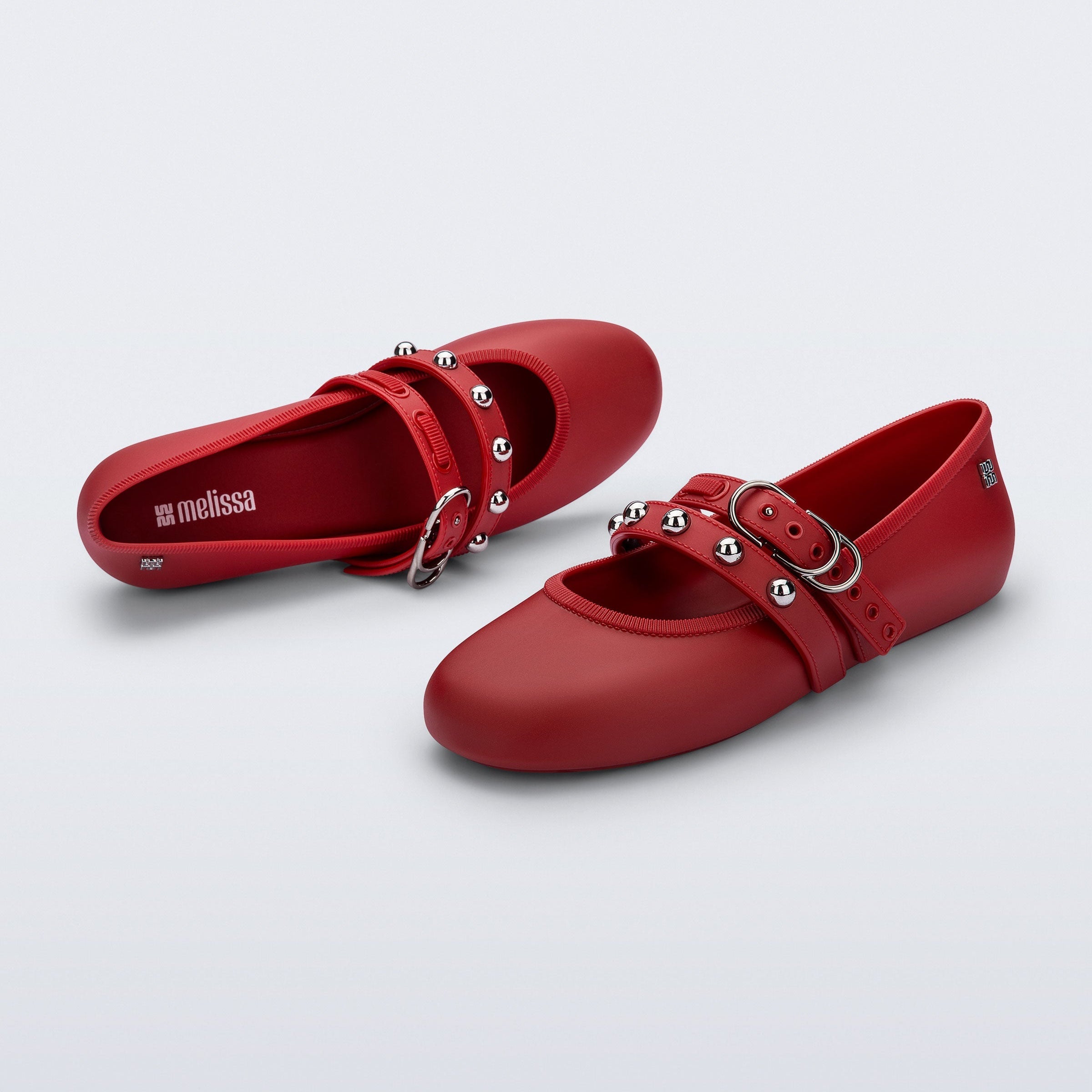 Melissa Soft Ballerina Studs AD Red Baleriny Damskie Czerwone