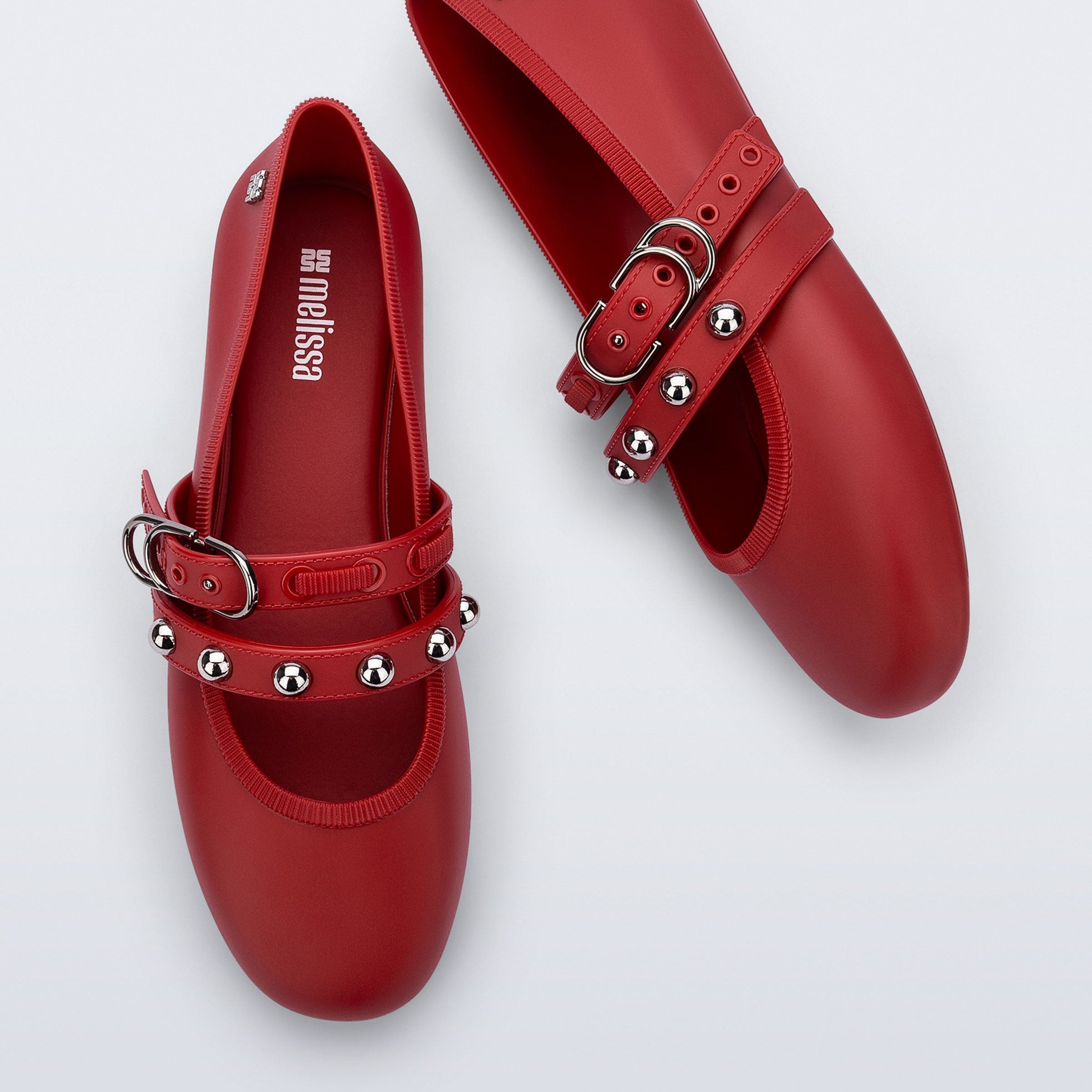 Melissa Soft Ballerina Studs AD Red Baleriny Damskie Czerwone