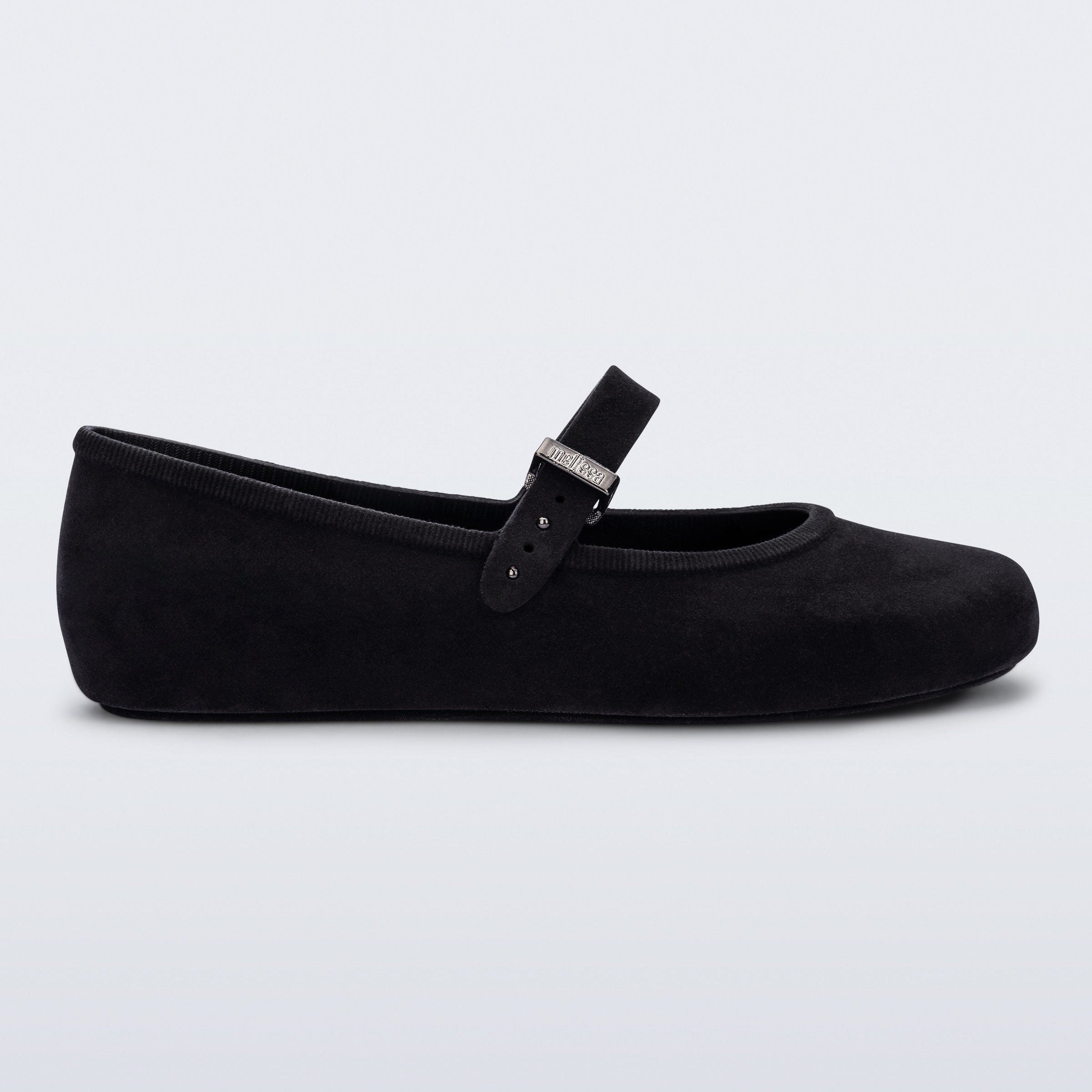 Melissa Soft Ballerina Velvet AD Black Baleriny Damskie Czarne
