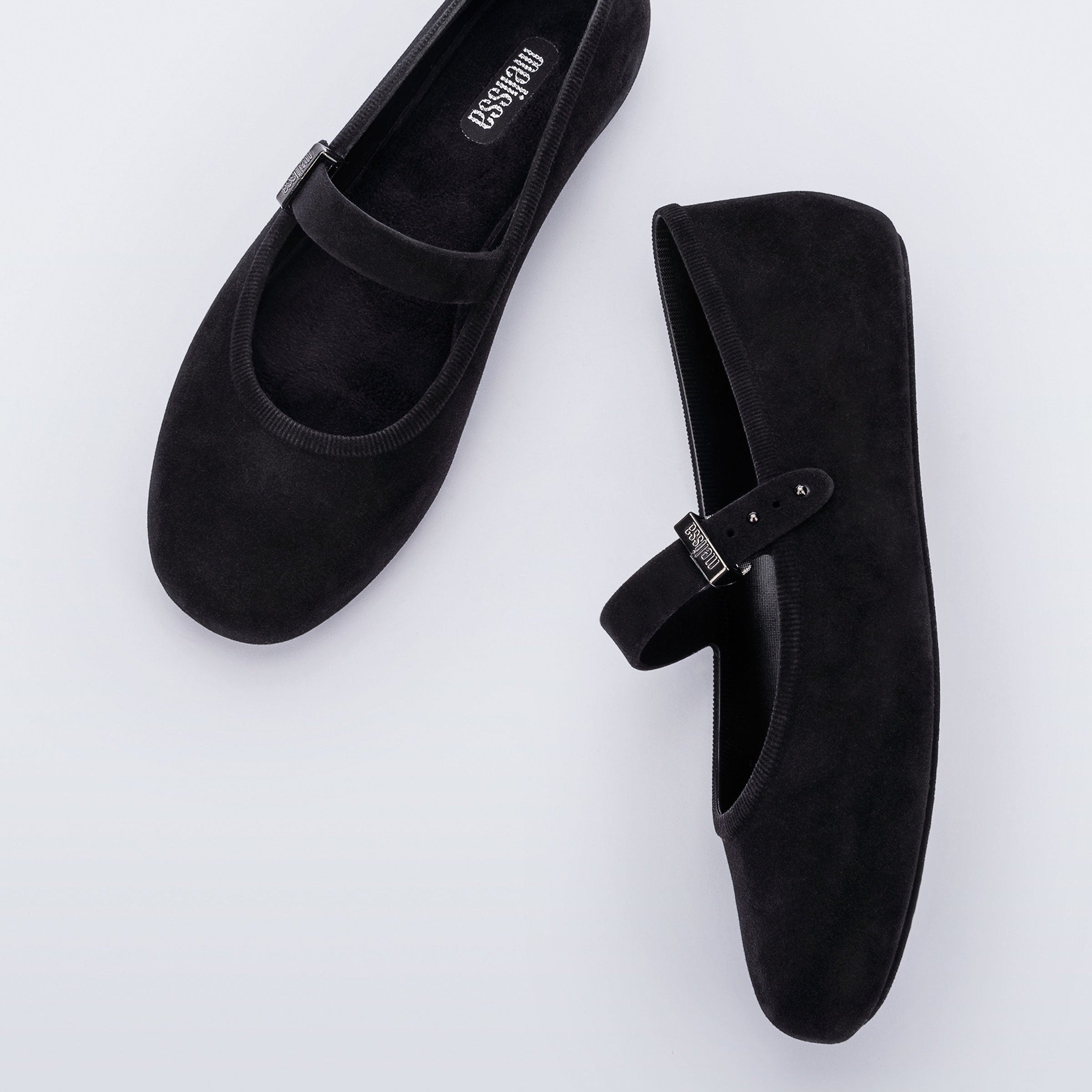 Melissa Soft Ballerina Velvet AD Black Baleriny Damskie Czarne