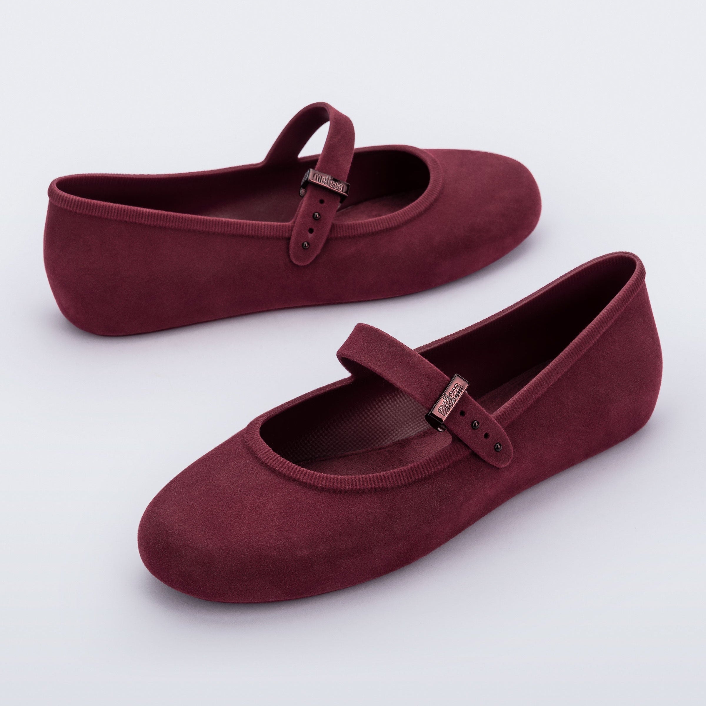 Melissa Soft Ballerina Velvet AD Red Baleriny Damskie Czerwone