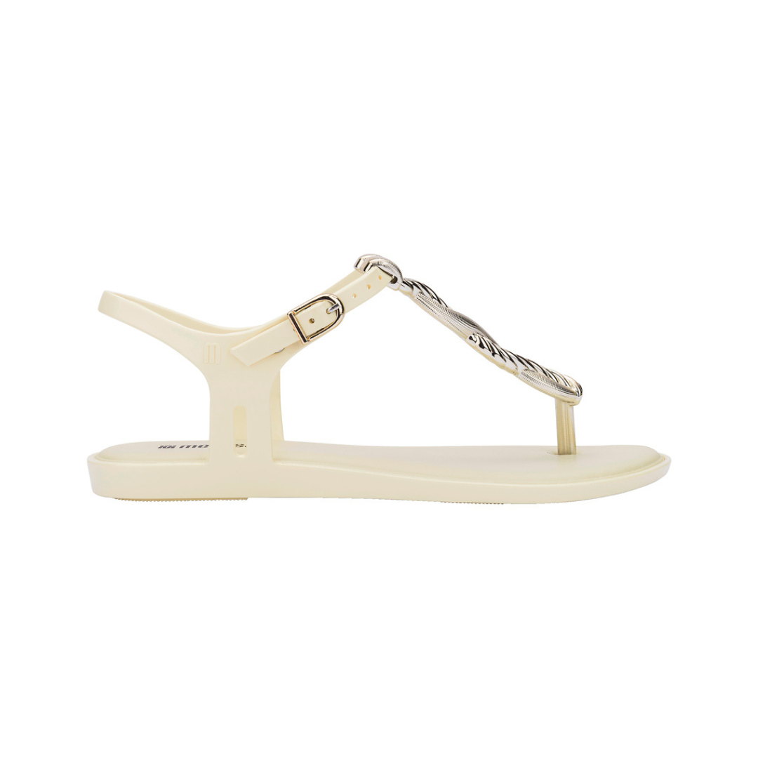 Melissa Solar Twist AD Beige/ Glod Sandały Damskie Beżowe