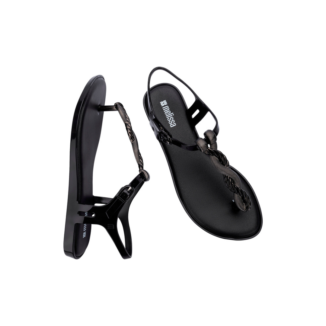 Melissa Solar Twist AD Black/ Sliver Sandały Damskie Czarne