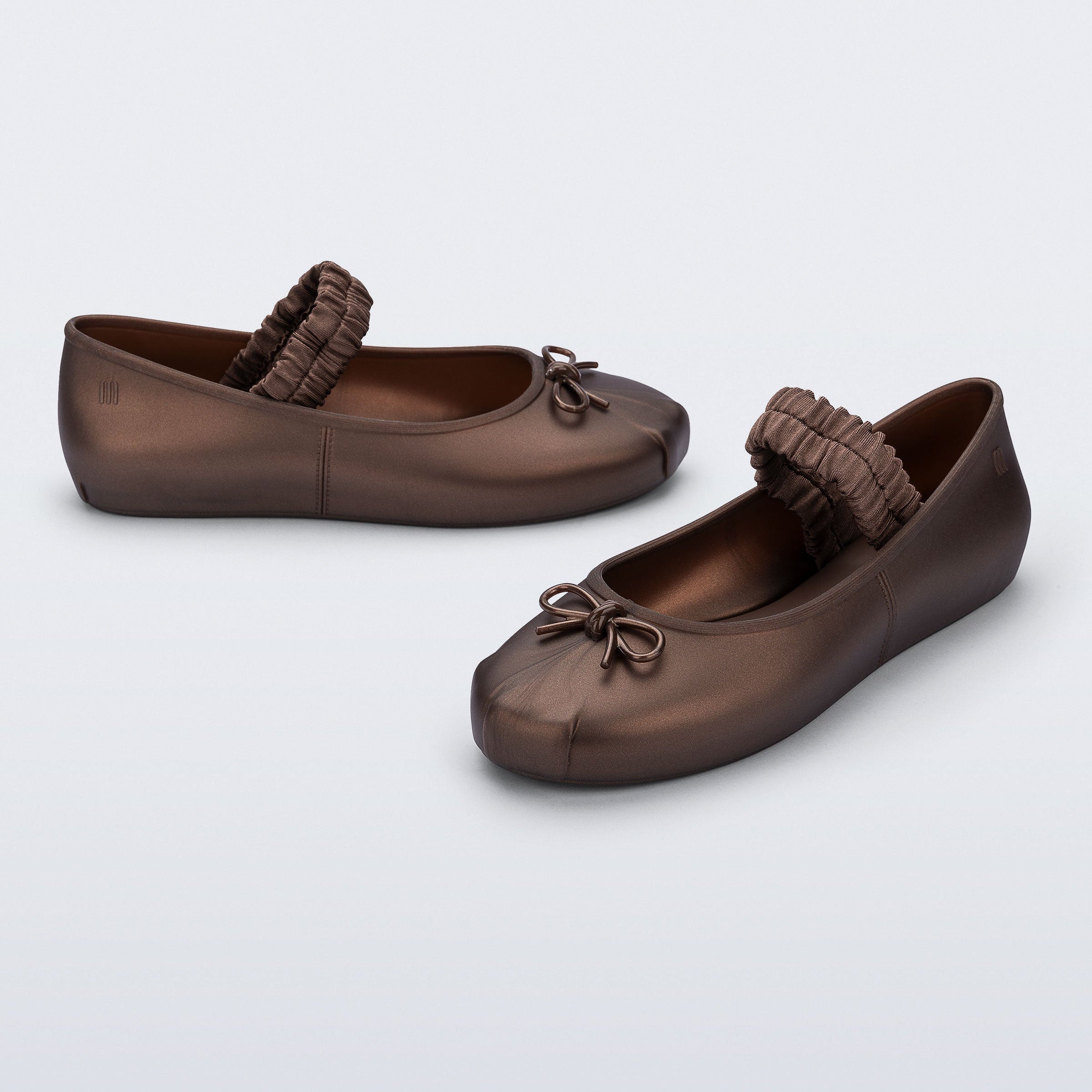 Melissa Sophie Scrunch AD Bronze Baleriny Damskie Brązowe