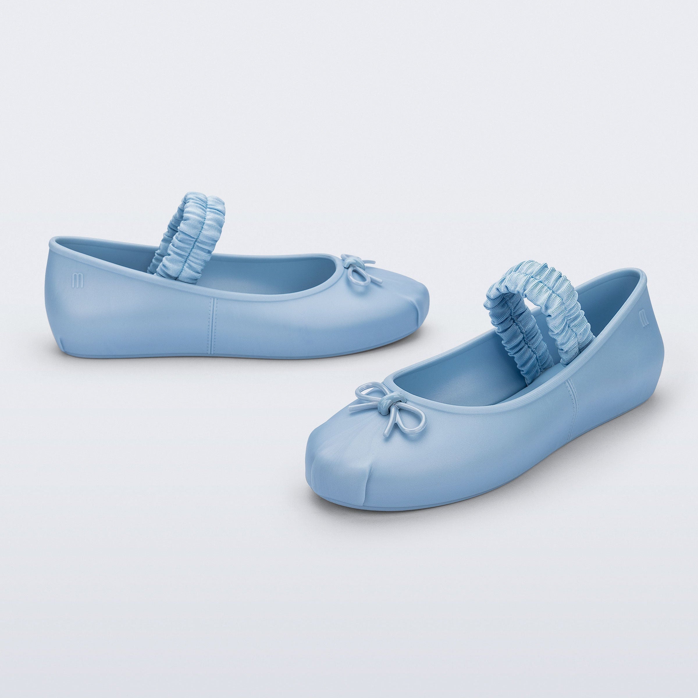 Melissa Sophie Scrunch AD Metallic Blue Baleriny Damskie Niebieskie