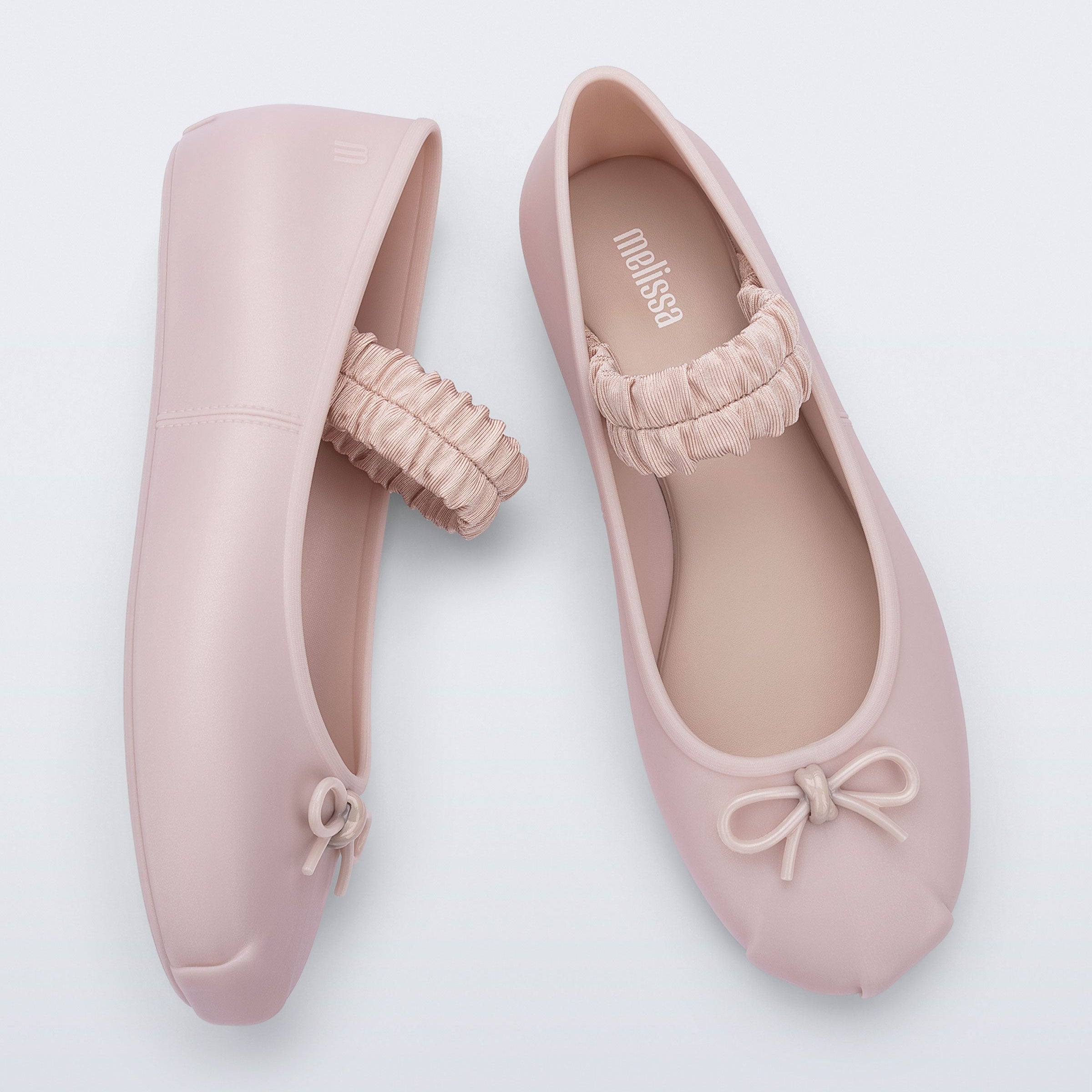 Melissa Sophie Scrunch AD Metallic Pink Baleriny Damskie Różowe