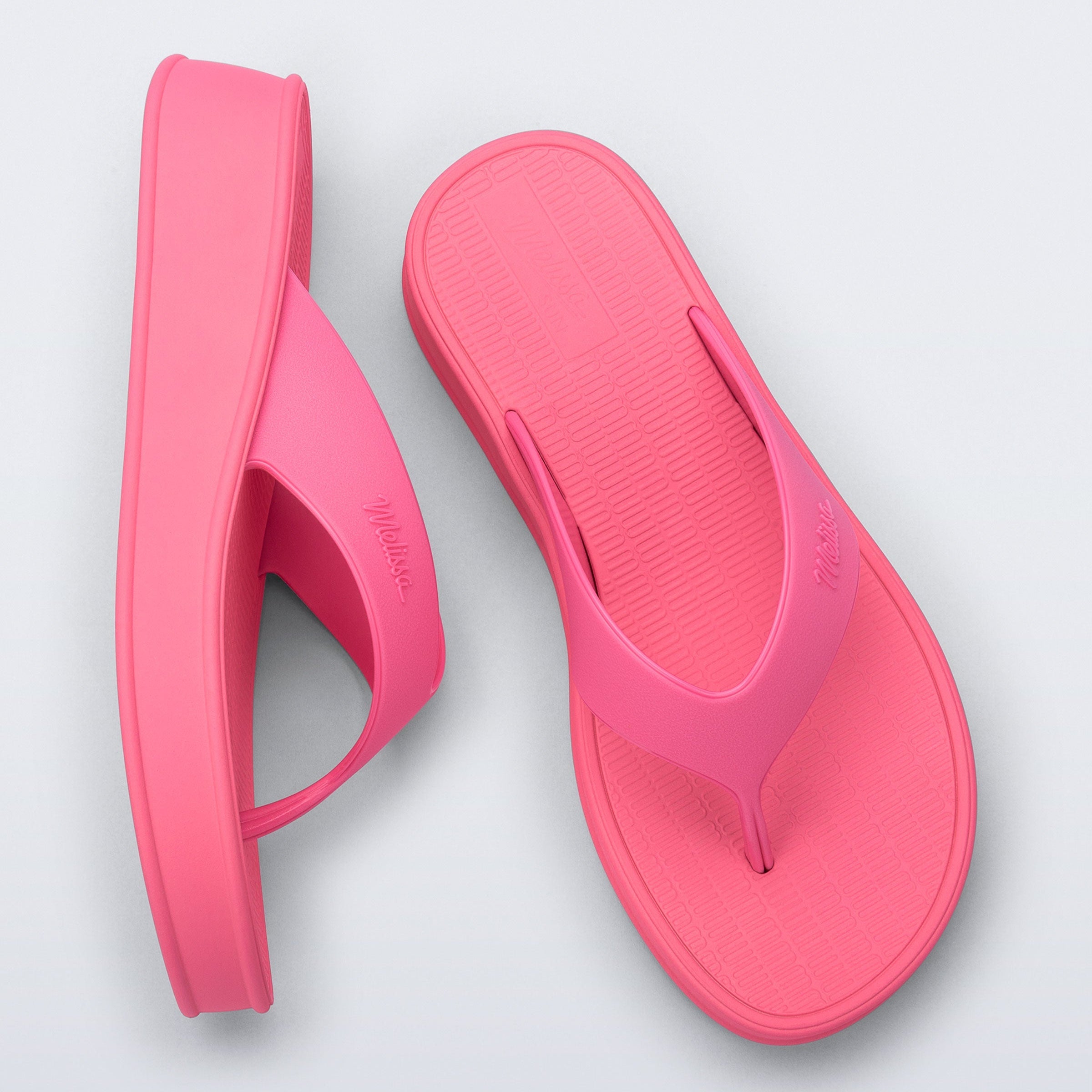 Melissa Sun Flip Flop Platform AD Pink Klapki Damskie Na Platformie Różowe