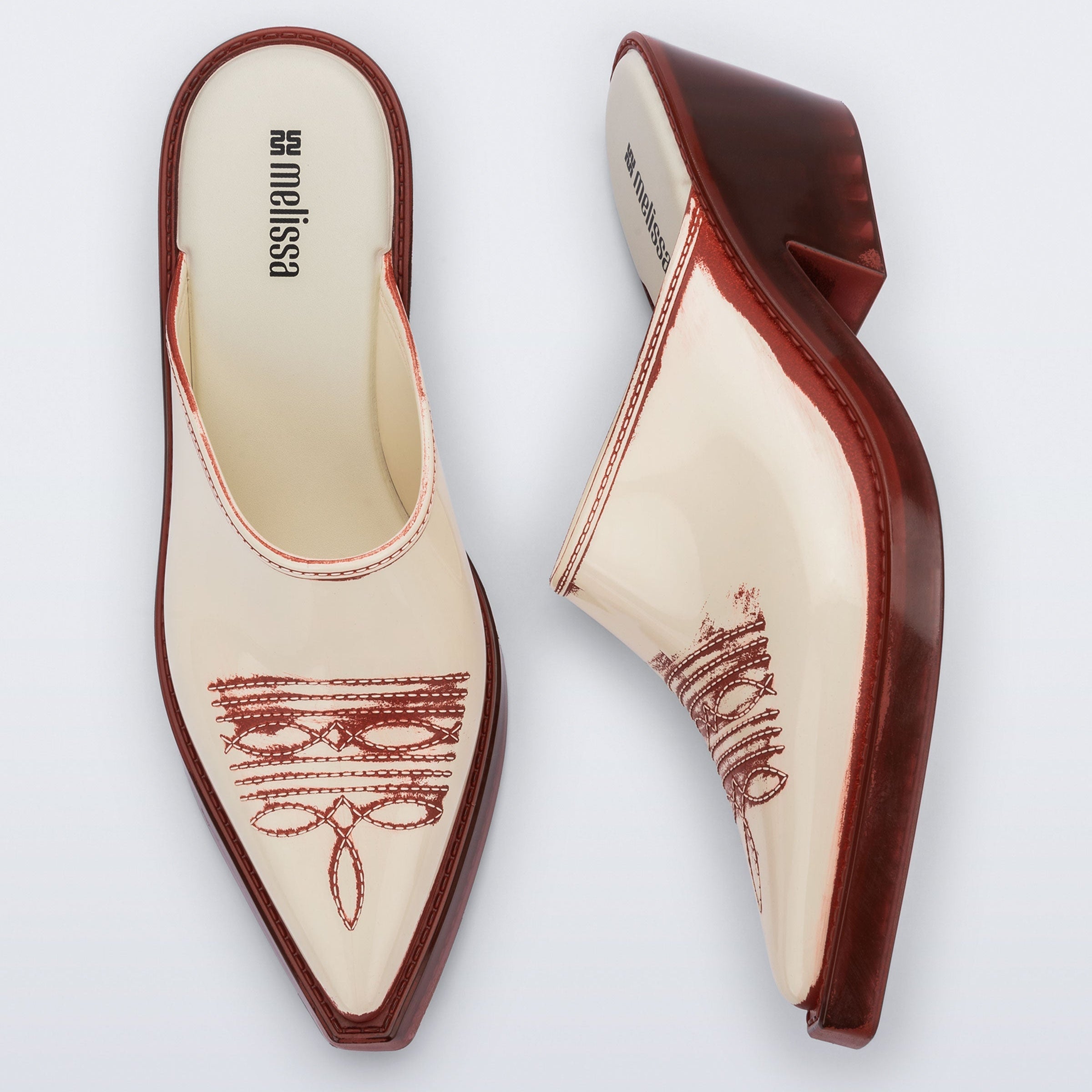 Melissa Texas Mule AD Beige/ Brown Sandały Damskie Beżowe