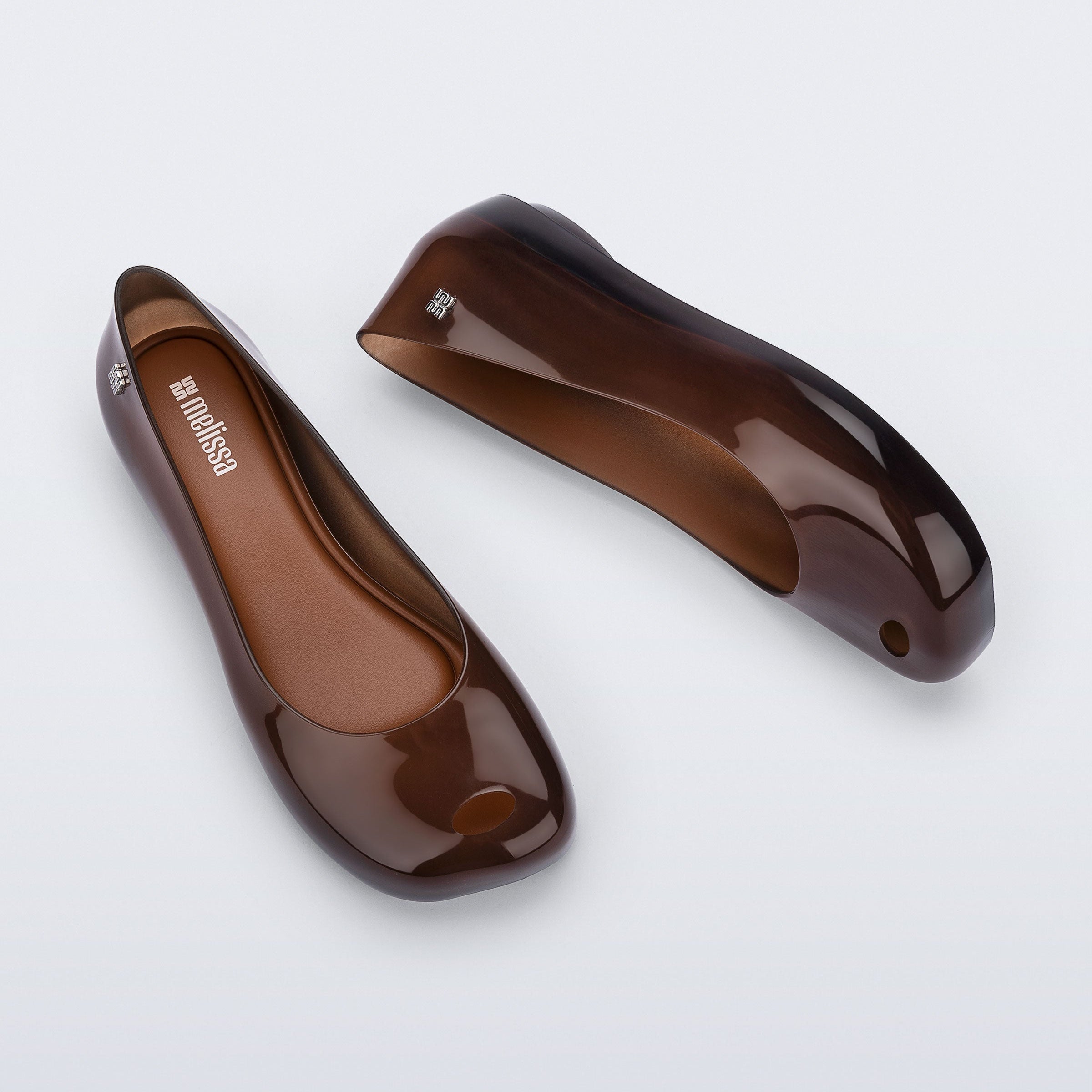 Melissa Ultragirl Futura AD Clear Brown Baleriny Damskie Brązowe