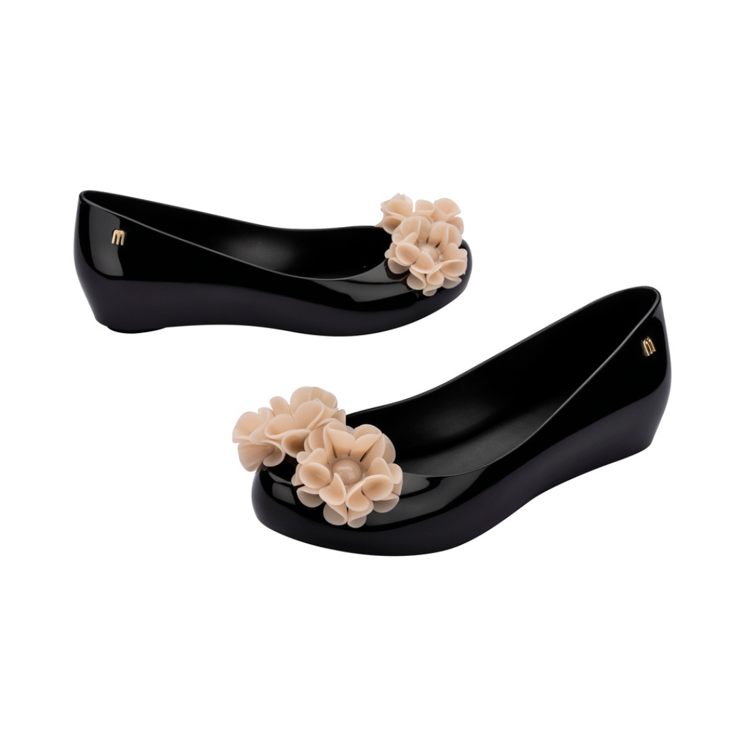 Melissa Ultragirl Springtime AD Black/Beige Baleriny Damskie Czarne