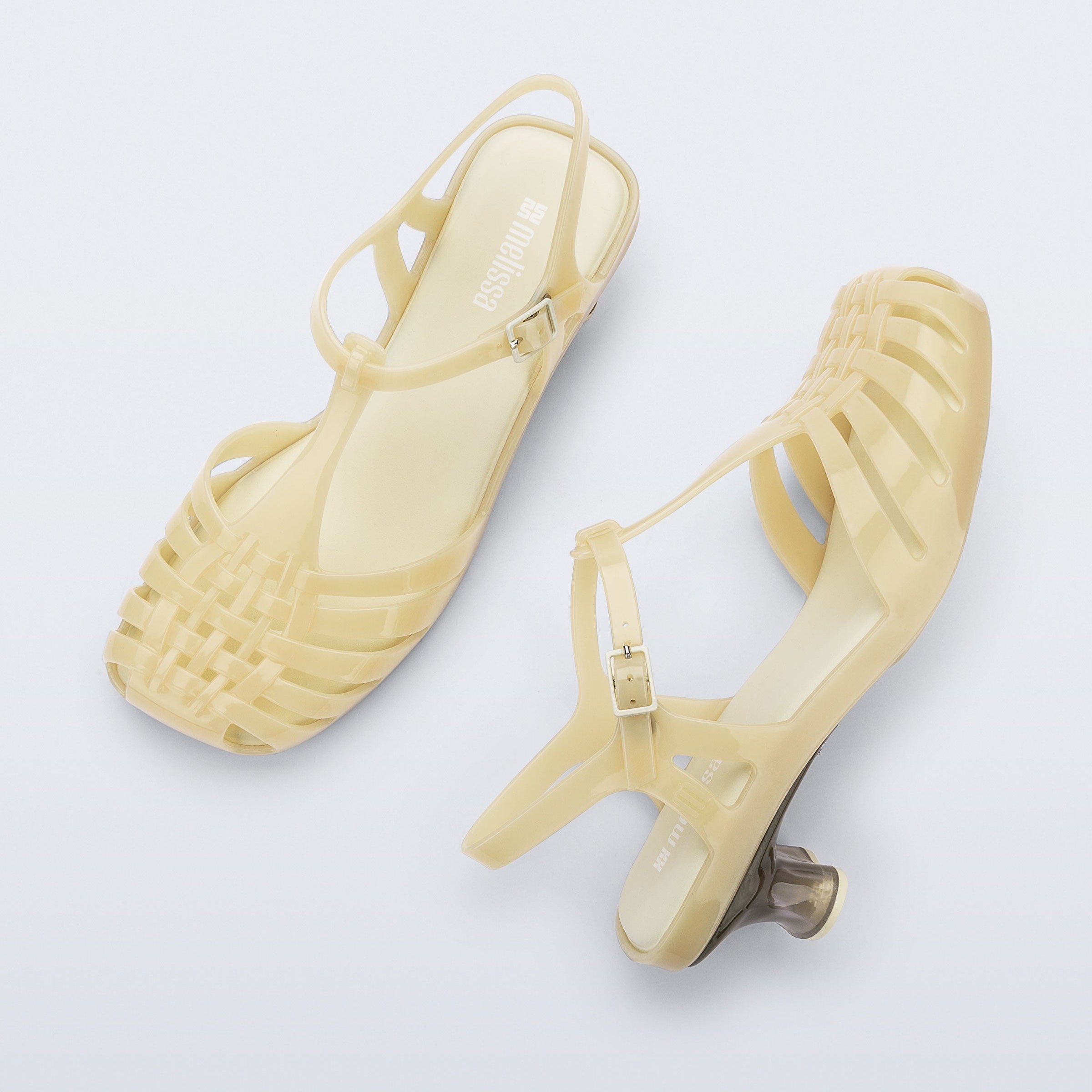 Melissa Vixen Kitten Heel AD Milky Beige Sandały Damskie na Obcasie Beżowe