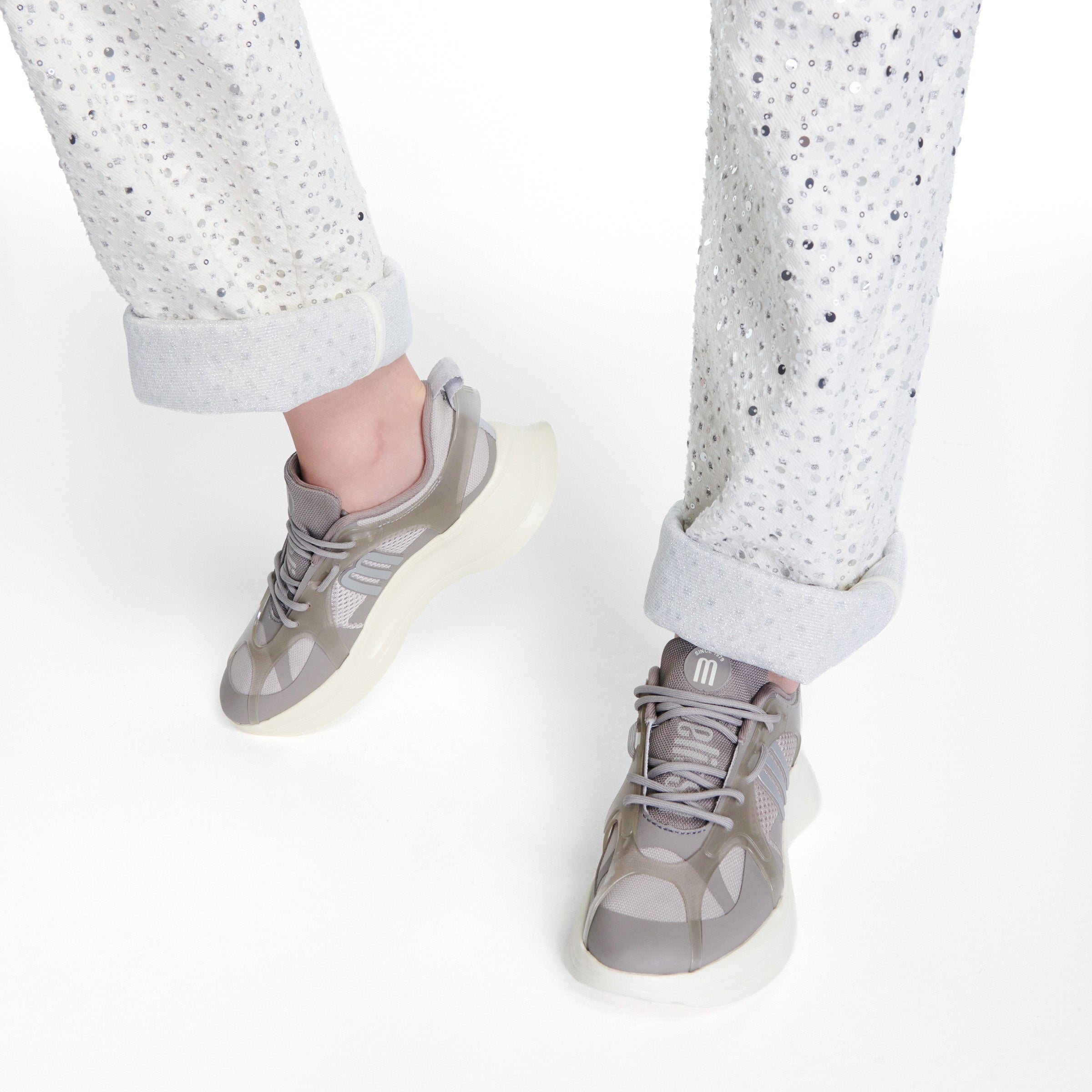 Melissa X Beat I Ad Grey / Beige Sneakersy Damskie Szare