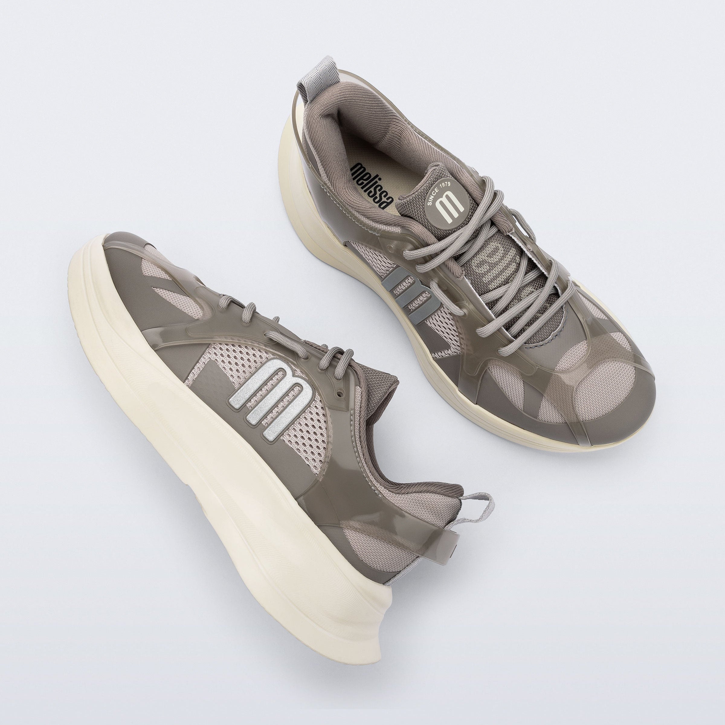 Melissa X Beat I Ad Grey / Beige Sneakersy Damskie Szare
