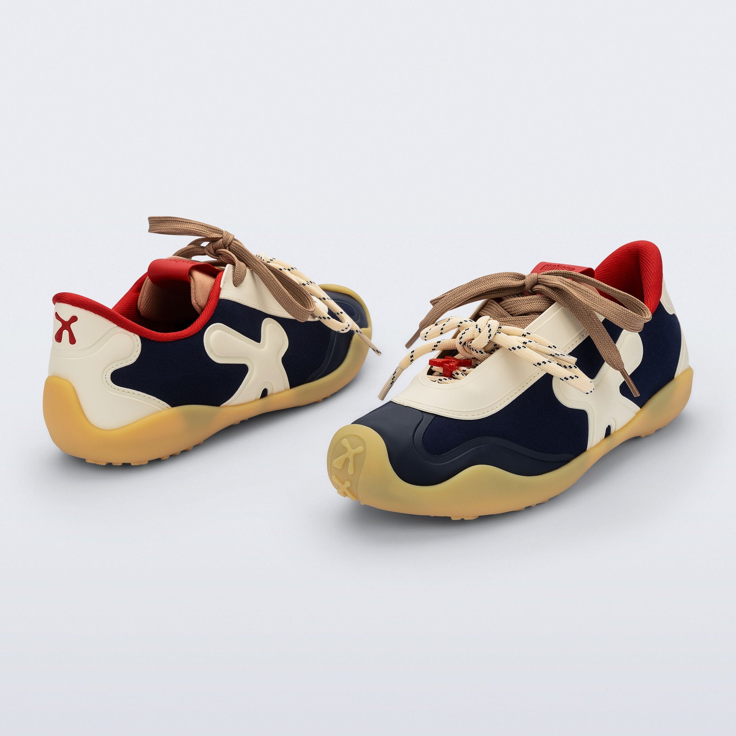 Melissa X Bend Ad Beige / Blue / Red Sneakersy Damskie Wielokolorowe