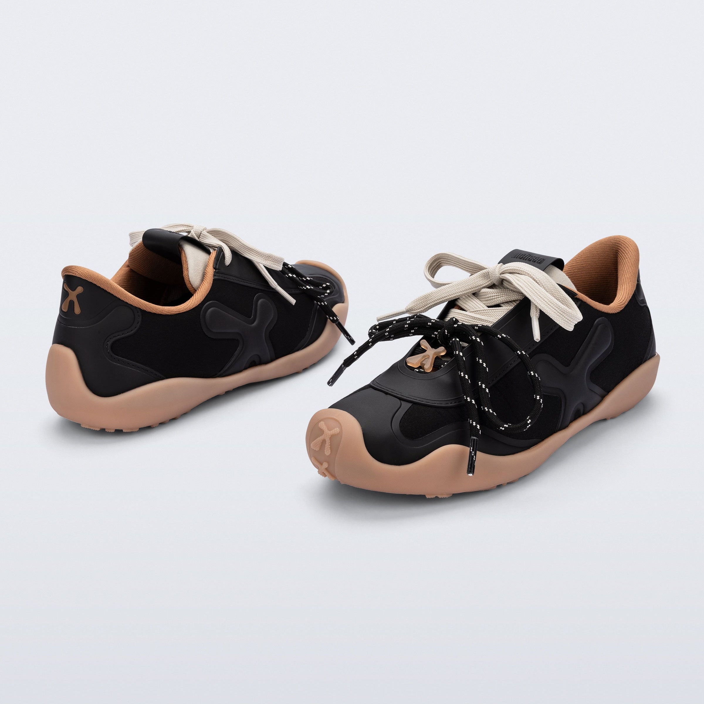 Melissa X Bend Ad Black / Beige Sneakersy Damskie Czarne
