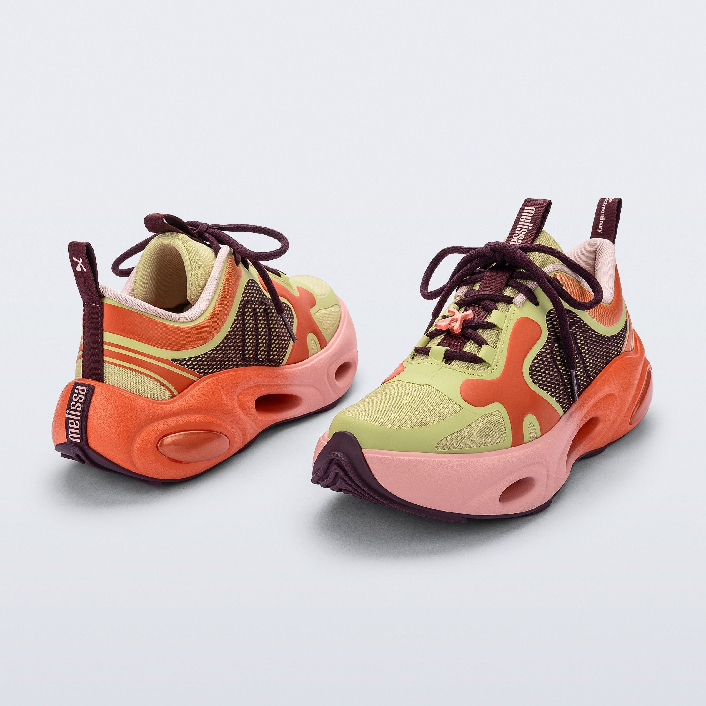 Melissa X Loop Ad Laranja / Verde / Rosa Sneakersy Damskie Wielokolorowe