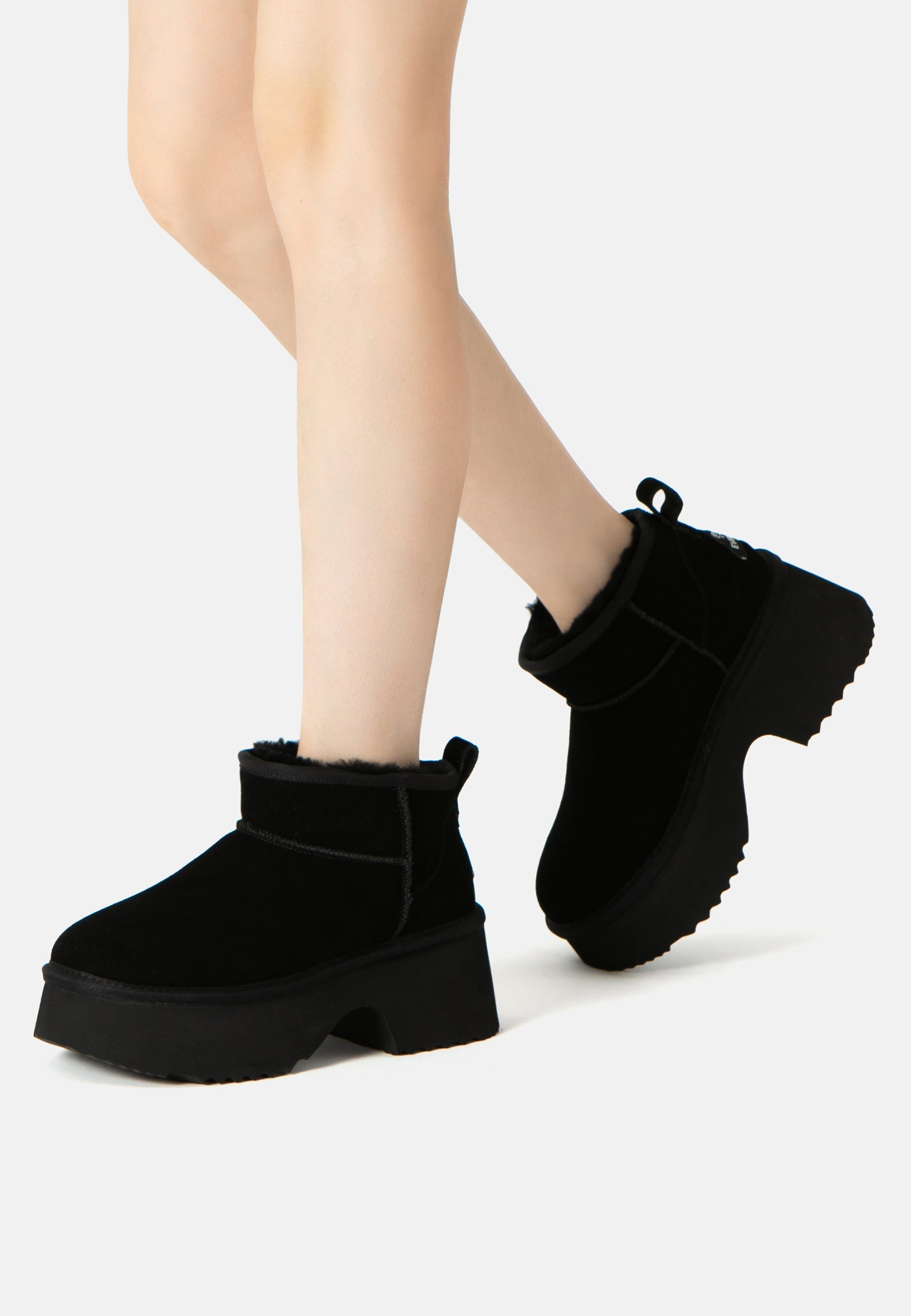 EVERAU Nicobar Black Mid Boots Botki Czarne