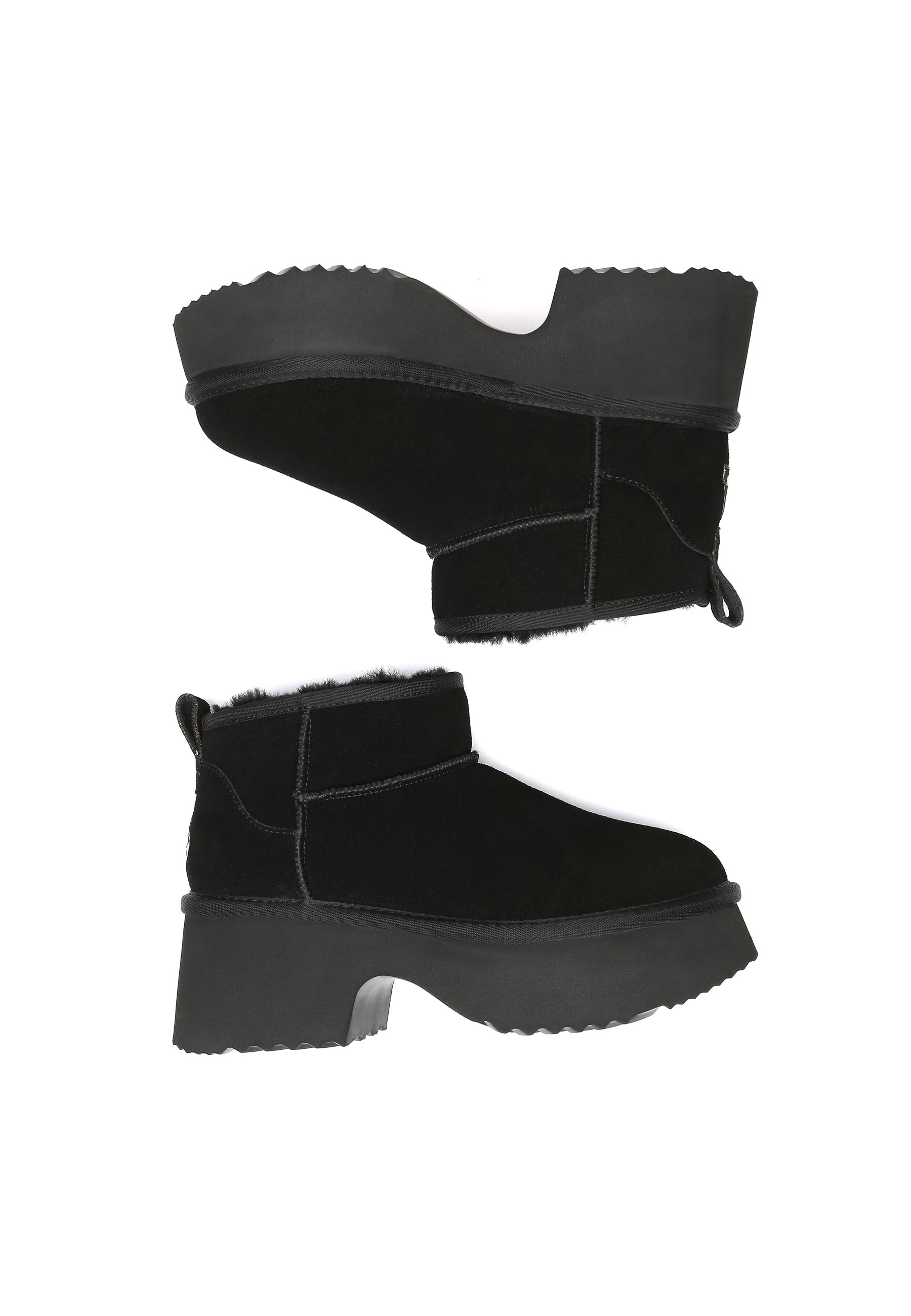 EVERAU Nicobar Black Mid Boots Botki Czarne