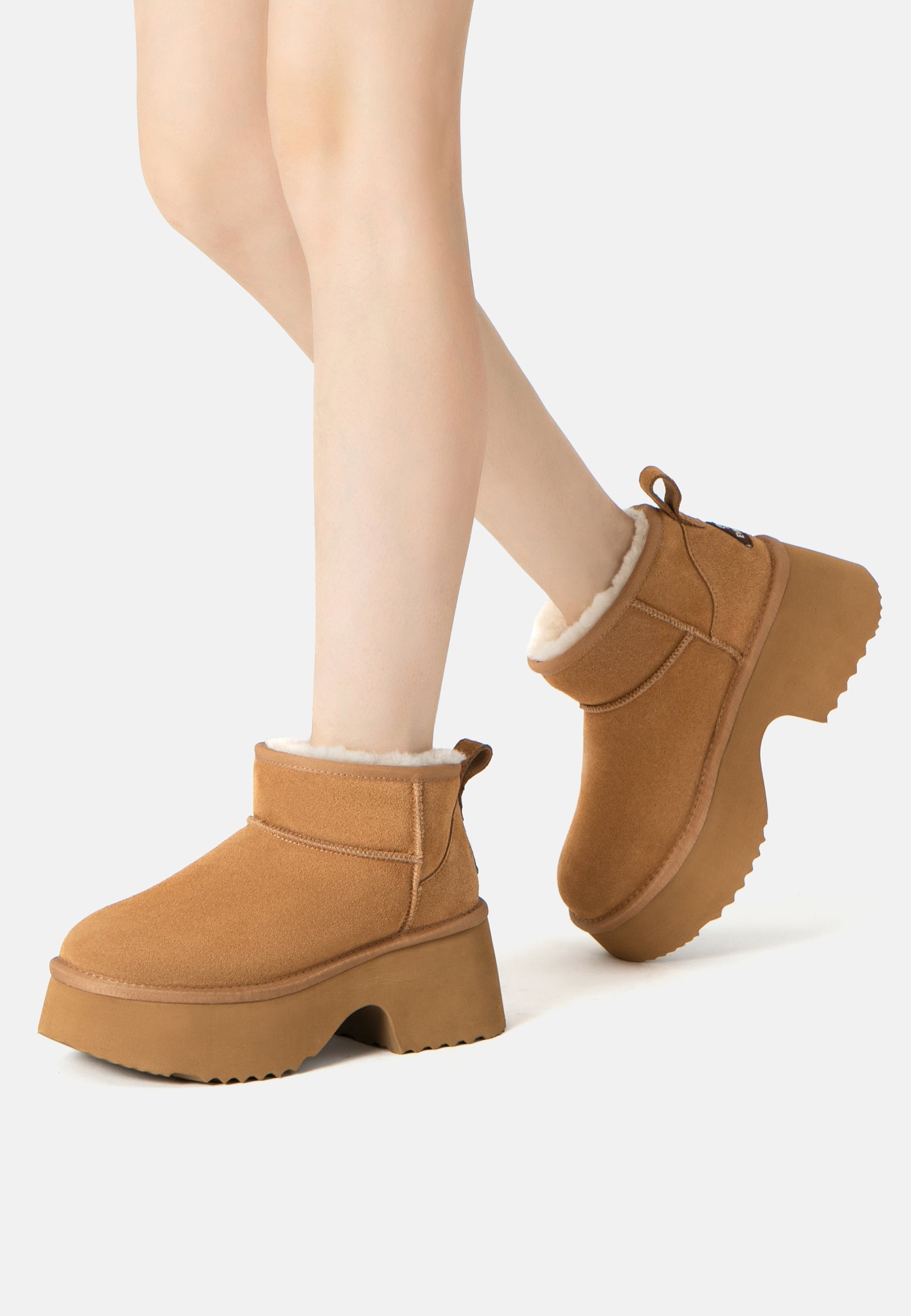 EVERAU Nicobar Chestnut Mid Boots Botki Brązowe