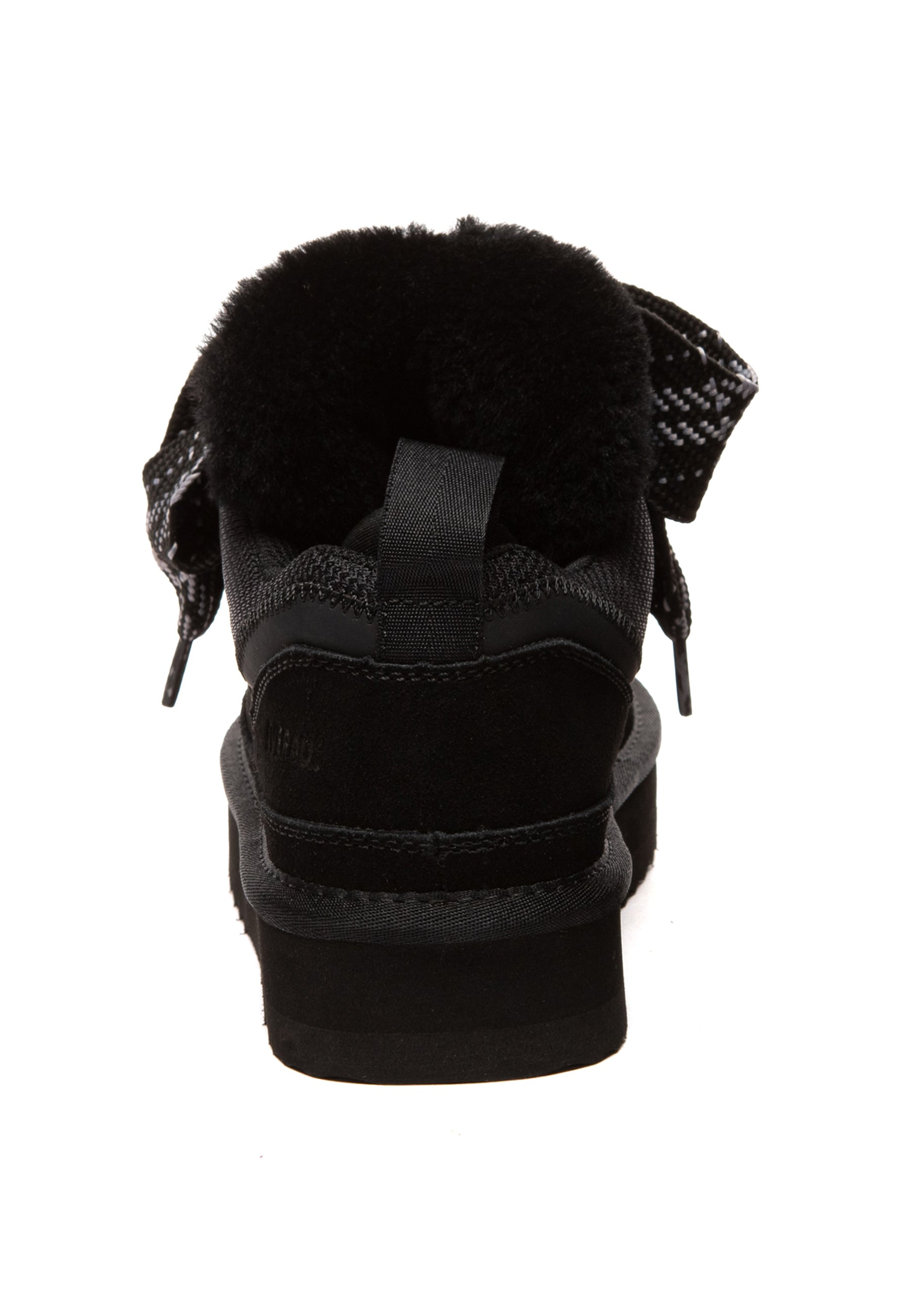 EVERAU Papuan Black Lace up Sneakersy Czarne