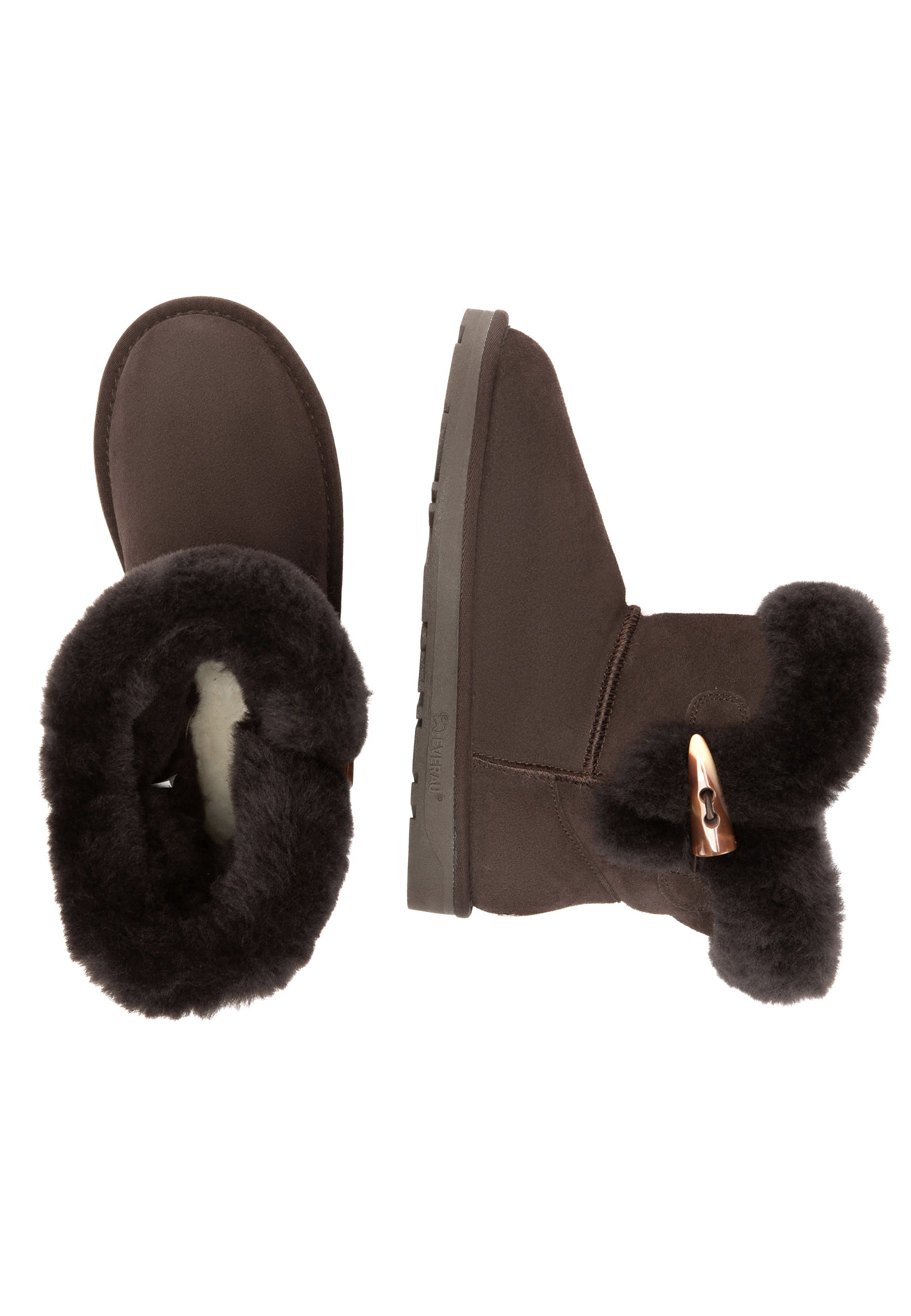 EVERAU Robin Chocolate Mini Boots Botki Brązowe