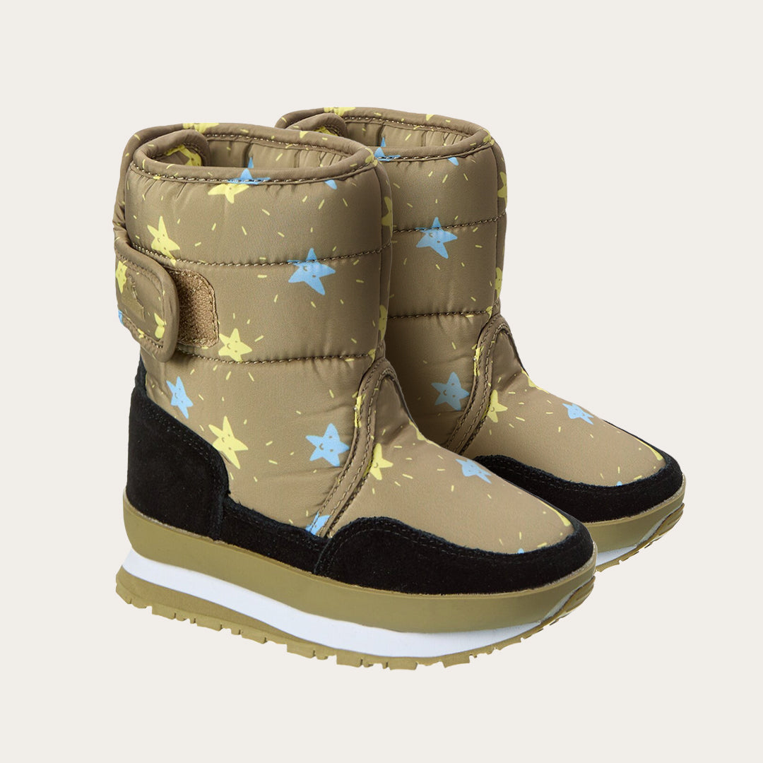 Rubber Duck - Śniegowce Dziecięce - Snow Jogger Flash Stars Kids - Army Green - Kolor Zielony