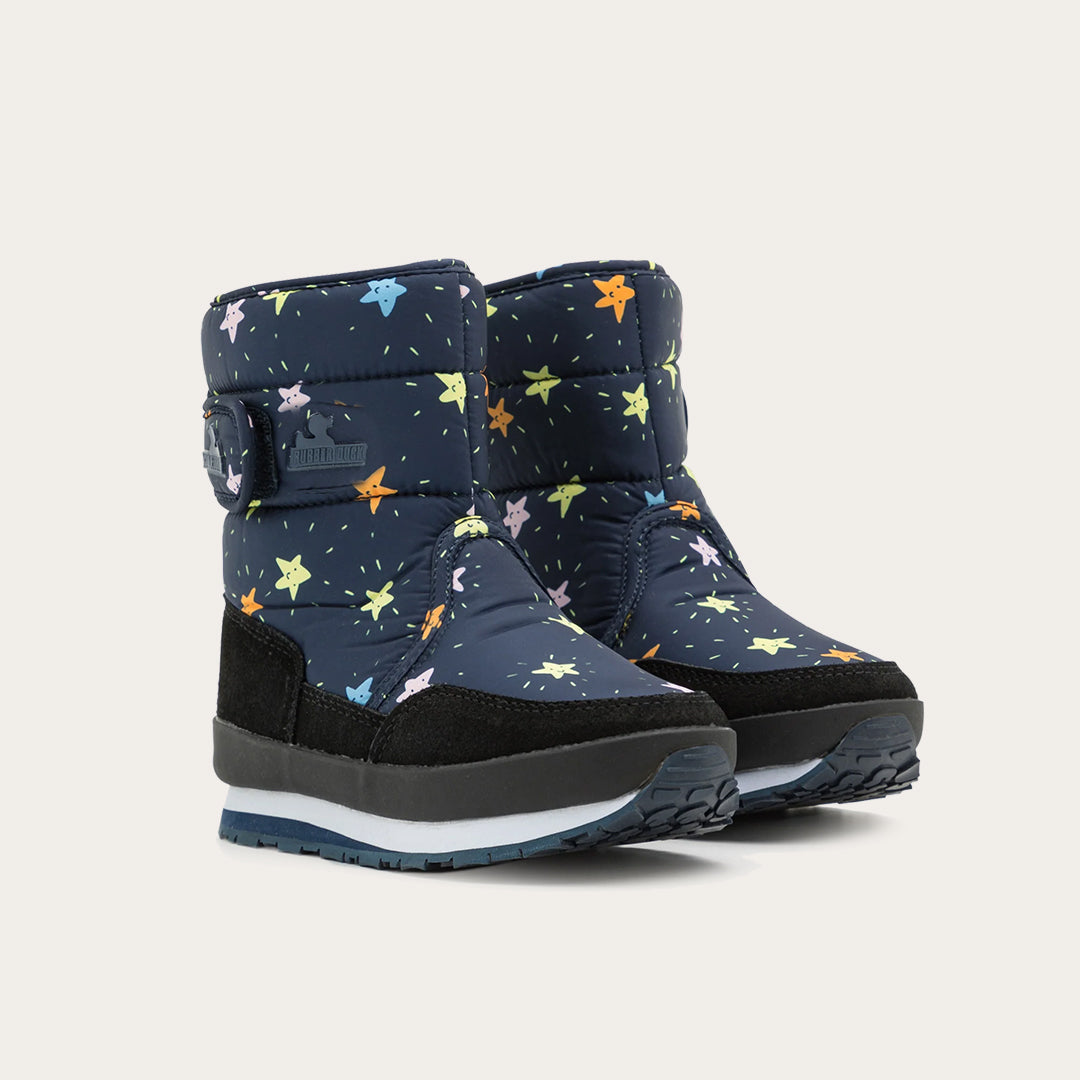 Rubber Duck - Śniegowce Dziecięce - Snow Jogger Flash Stars Kids - Navy - Kolor Granatowy