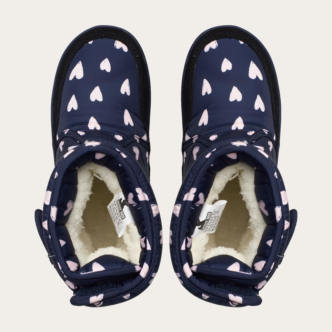 Rubber Duck - Śniegowce Dziecięce - Snow Jogger Flash Heart Kids - Navy - Kolor Granatowy