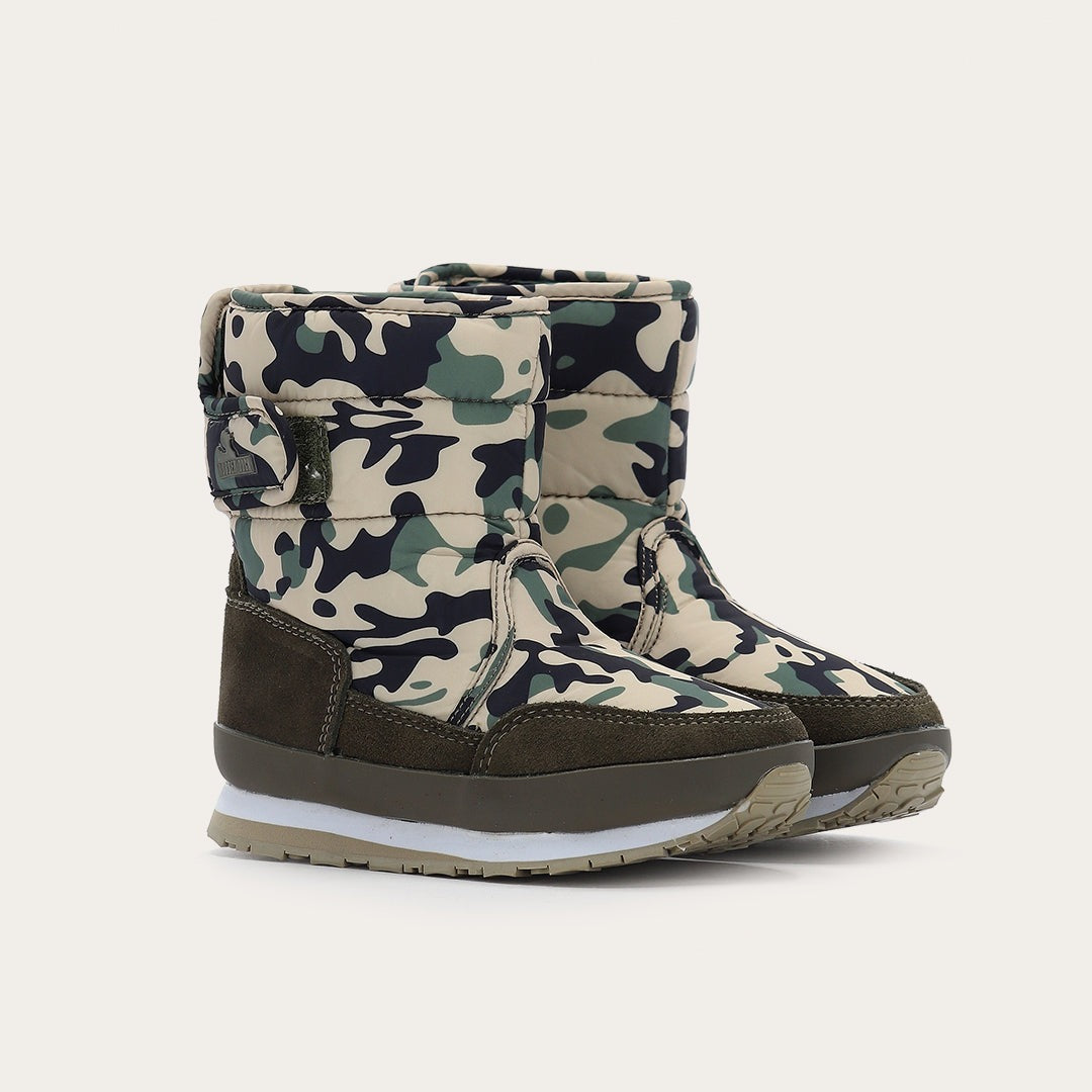 Rubber Duck - Śniegowce Dziecięce - Snow Jogger Print Kids - Green Camo - Kolor Zielony Kamuflaż