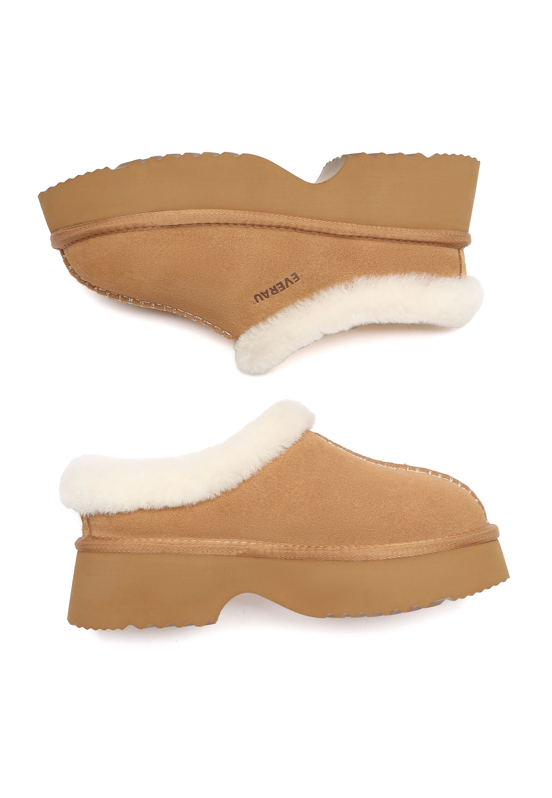 EVERAU Savanna Chunky Platform Boots Botki Brązowe