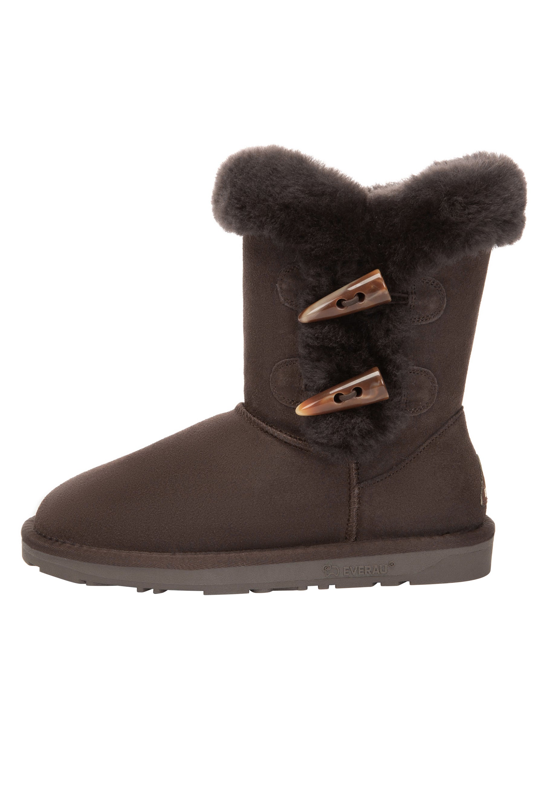 EVERAU Stork Chocolate Short Boots Botki Brązowe