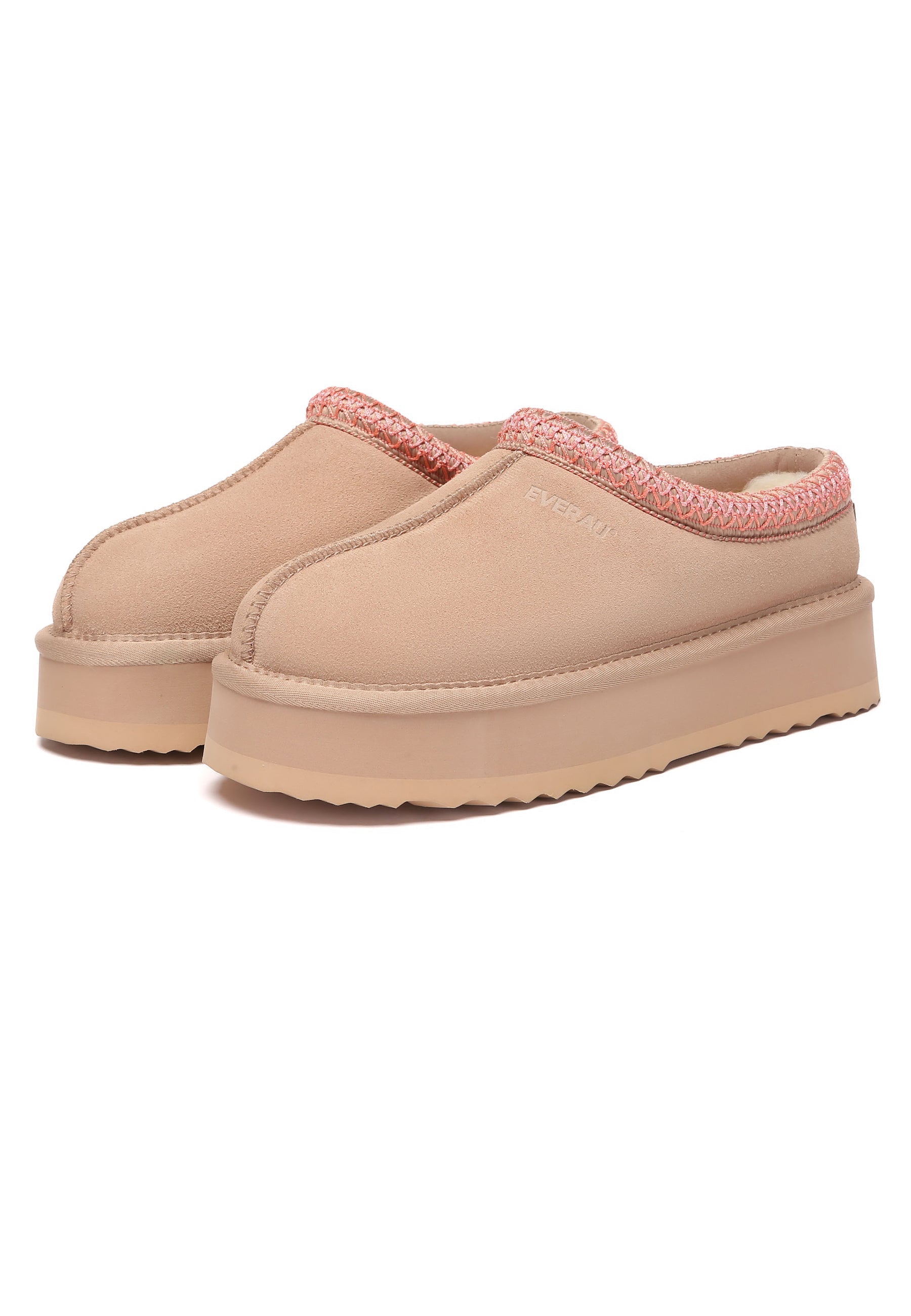 EVERAU Wonga Leather Slippers Kapcie Różowe