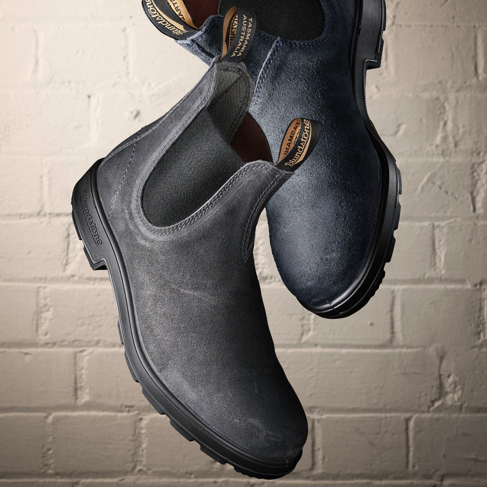 Blundstone 1910 Sztyblety Damskie Męskie Zamszowe Steel Grey Kolor Stalowy Szary