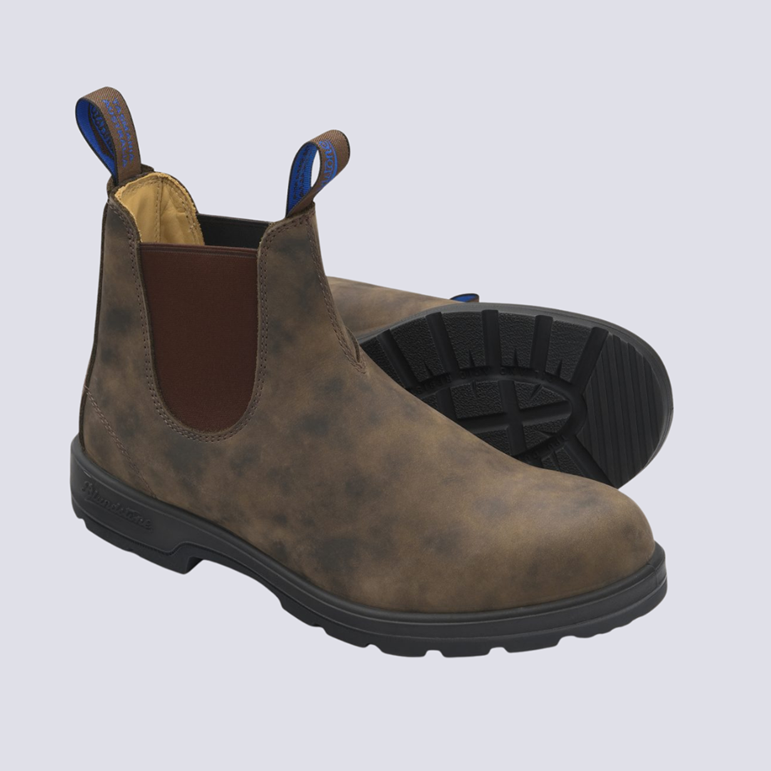 Blundstone 584 - Sztyblety Damskie Męskie - Ocieplane - Rustic Brown - Kolor Brązowy