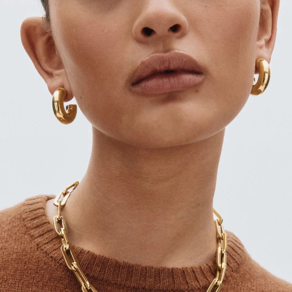 Edblad Kolczyki Chunky Creoles S Gold