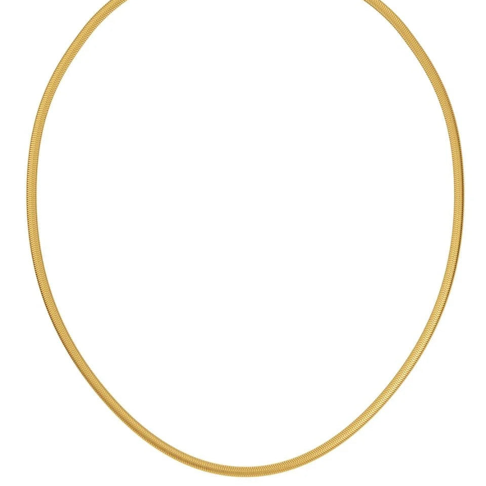 Edblad Naszyjnik Chain Herringbone 40 cm Gold