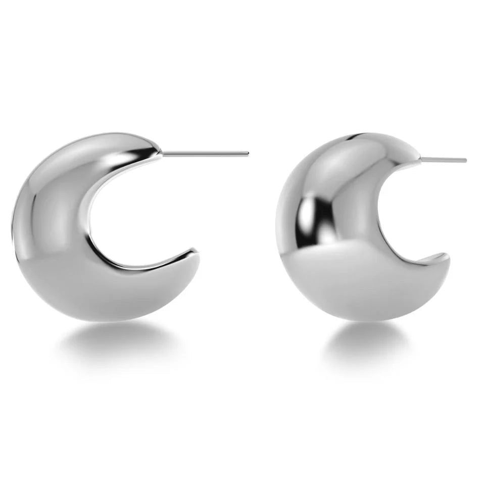 Edblad Kolczyki Bold Creoles L Steel