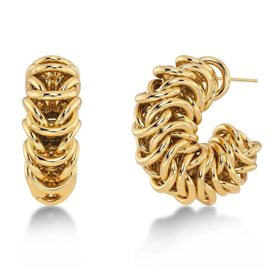 Edblad Kolczyki Palazzo Chain Hoops Gold