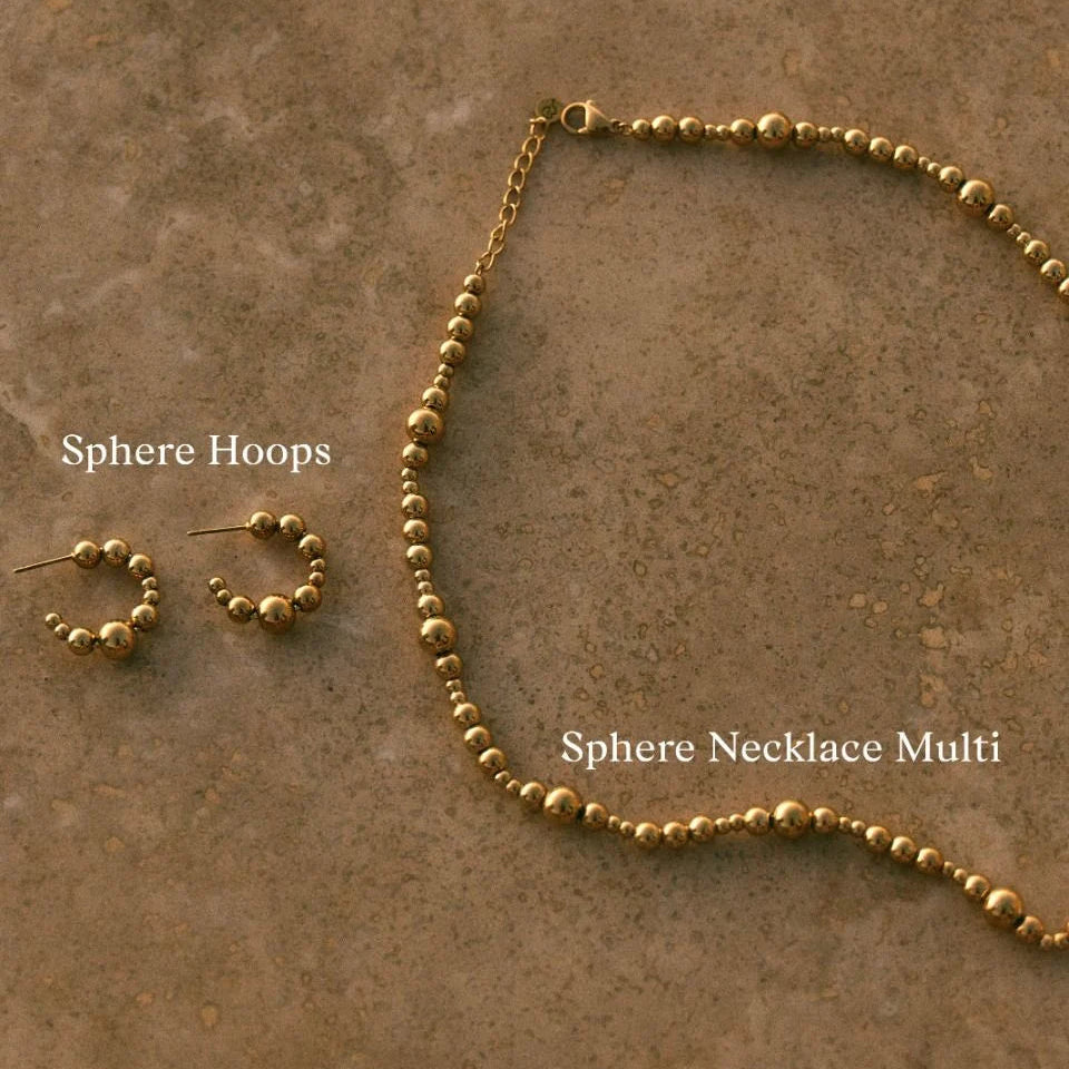 Edblad Kolczyki Sphere Hoops Gold