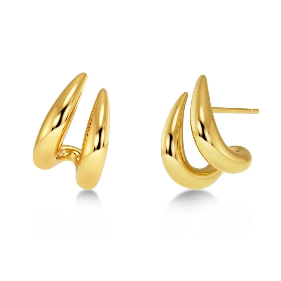 Edblad Kolczyki Spire Hoops L Gold