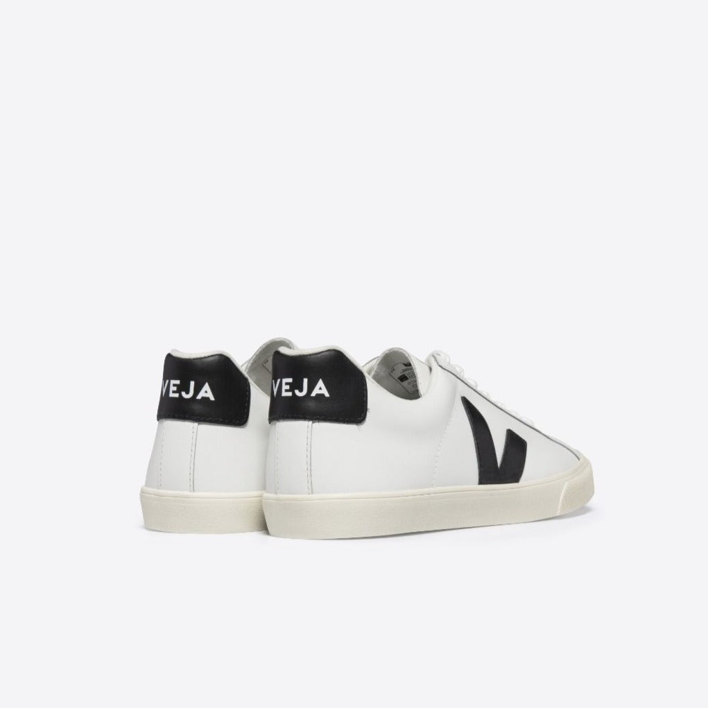 Veja Esplar Logo Sneakersy Damskie Leather Extra White Black Kolor Biały