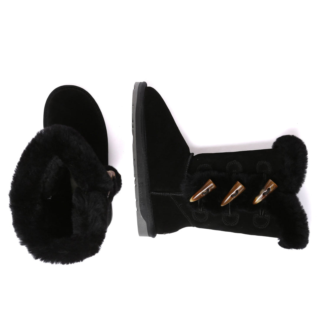 EVERAU Ashy Black Tall Boots Botki Czarne