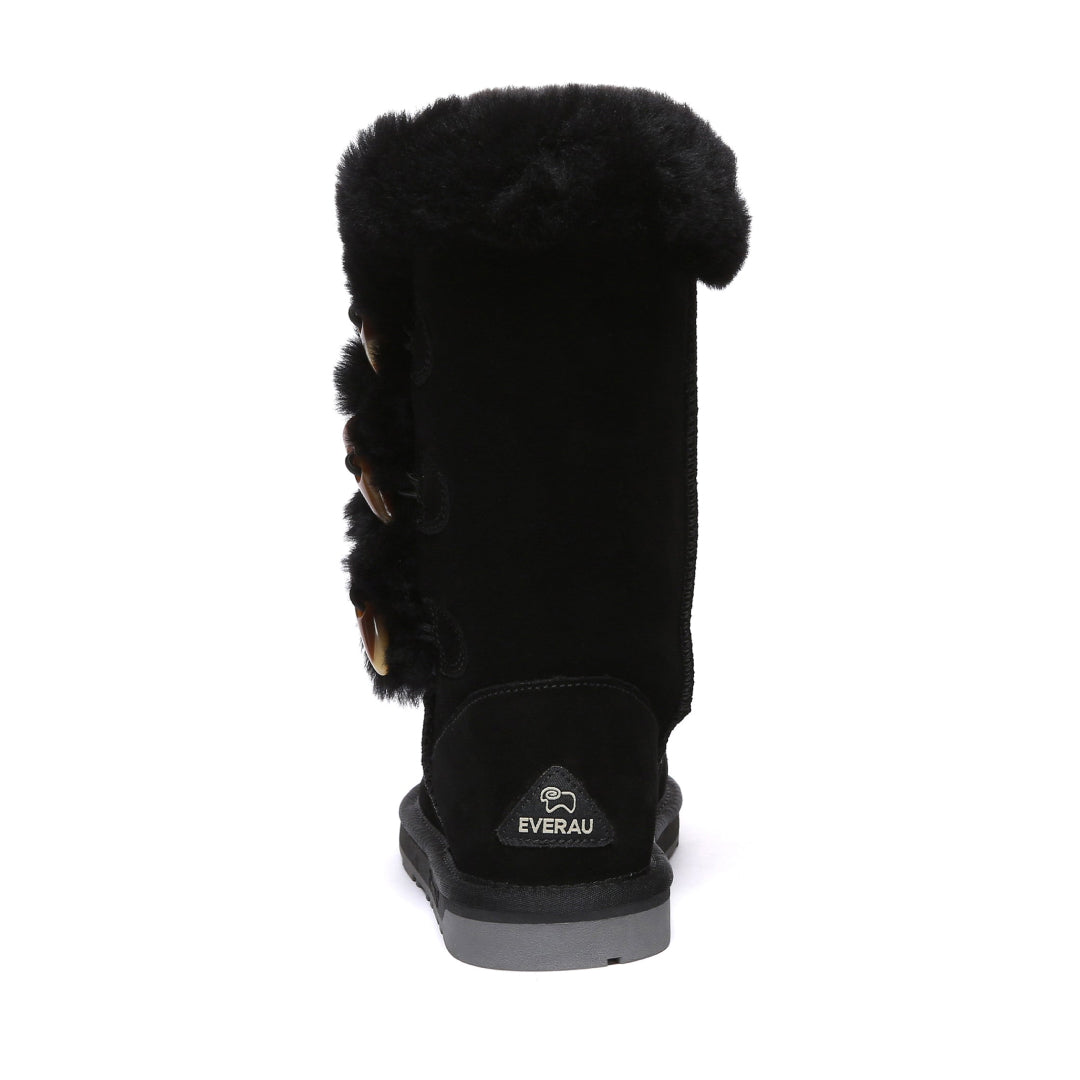 EVERAU Ashy Black Tall Boots Botki Czarne