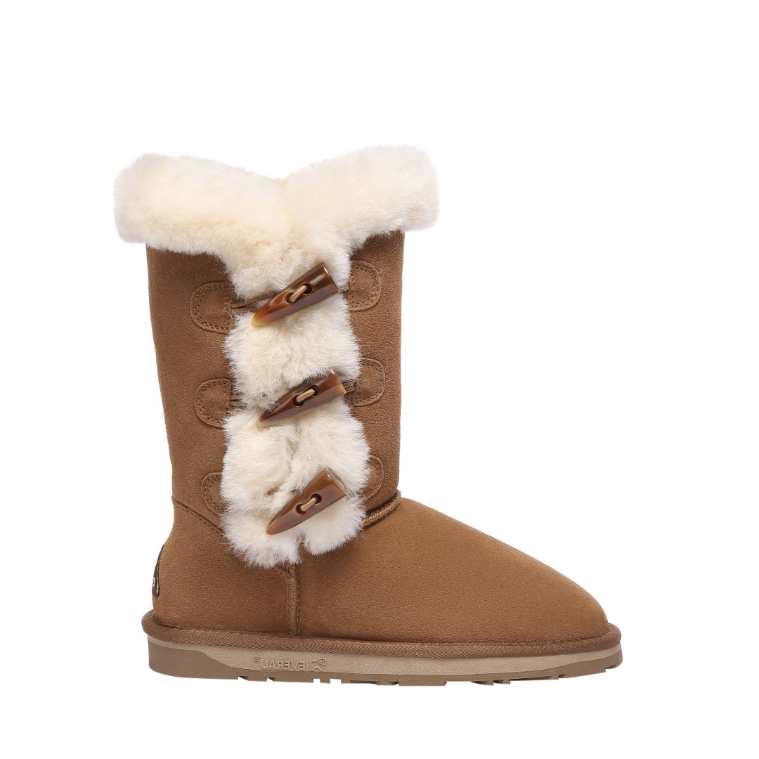 EVERAU Ashy Chestnut Tall Boots Botki Brązowe