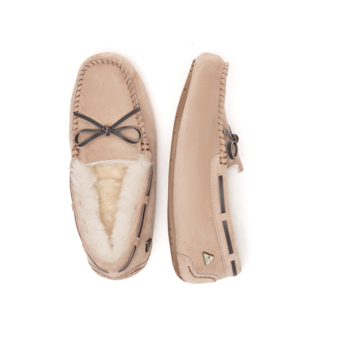 EVERAU Crested Chestnut Leather Loafers Loafersy Brązowe