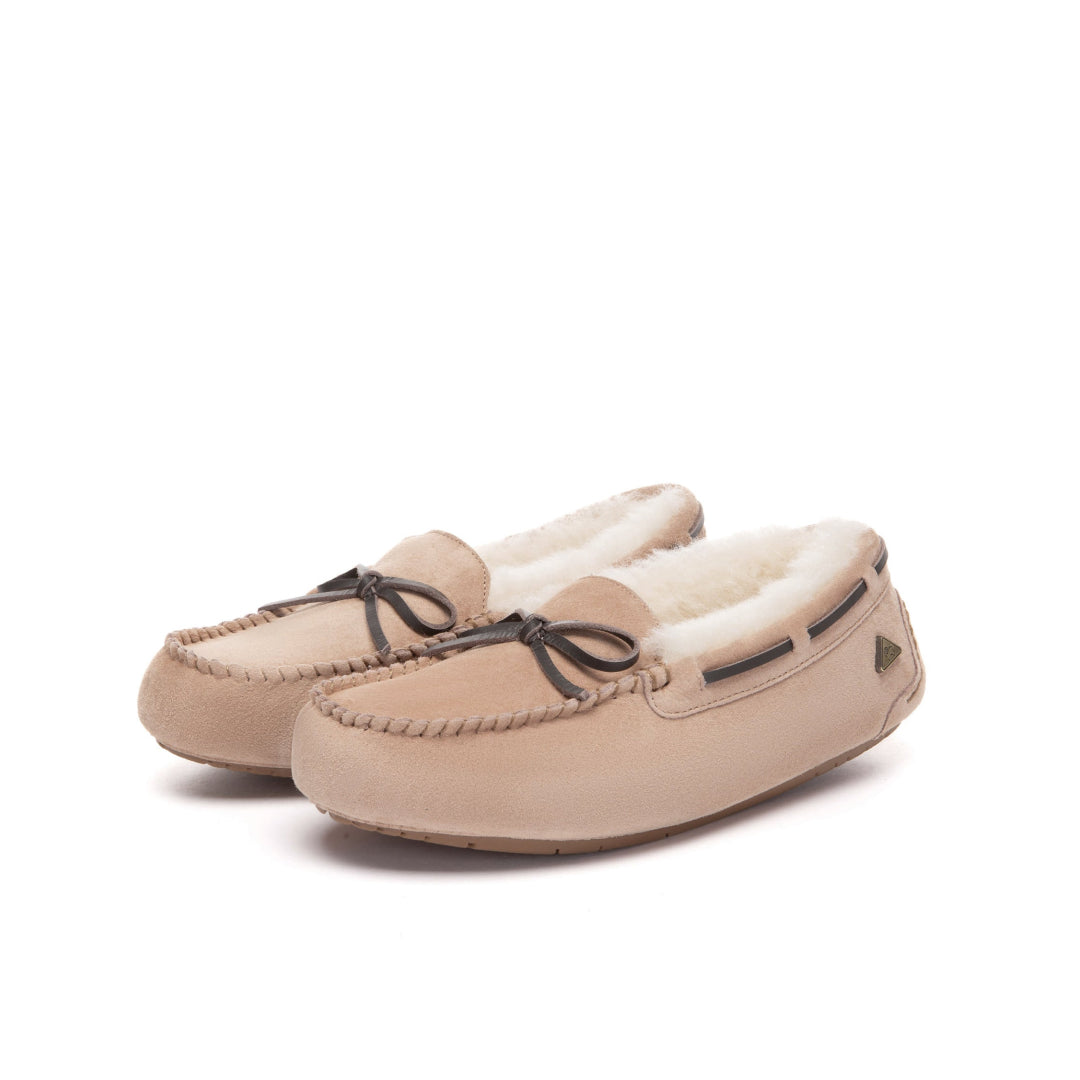 EVERAU Crested Leather Loafers Loafersy Brązowe