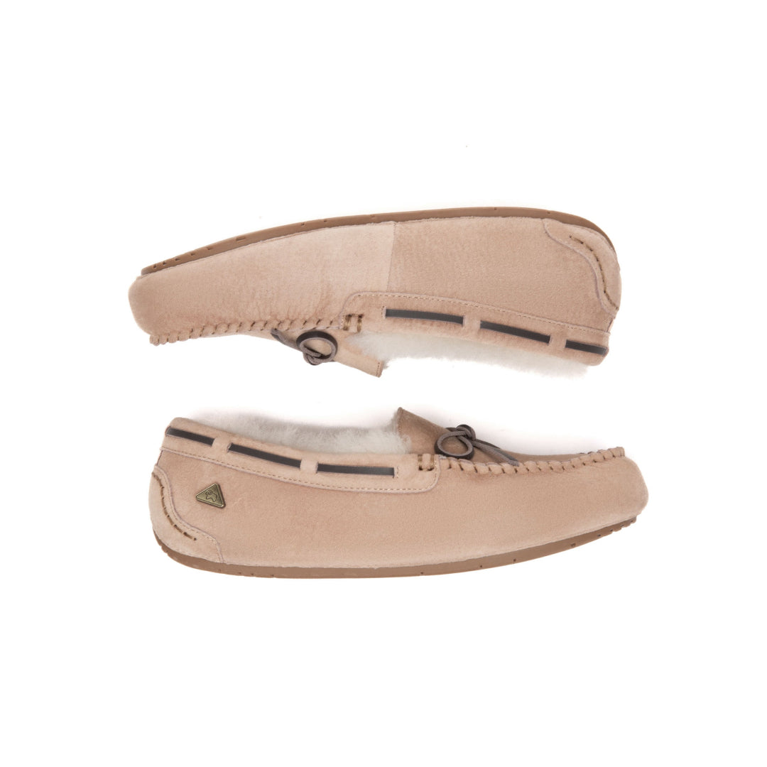 EVERAU Crested Chestnut Leather Loafers Loafersy Brązowe