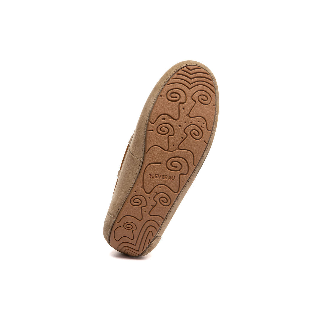 EVERAU Crested Leather Loafers Loafersy Brązowe