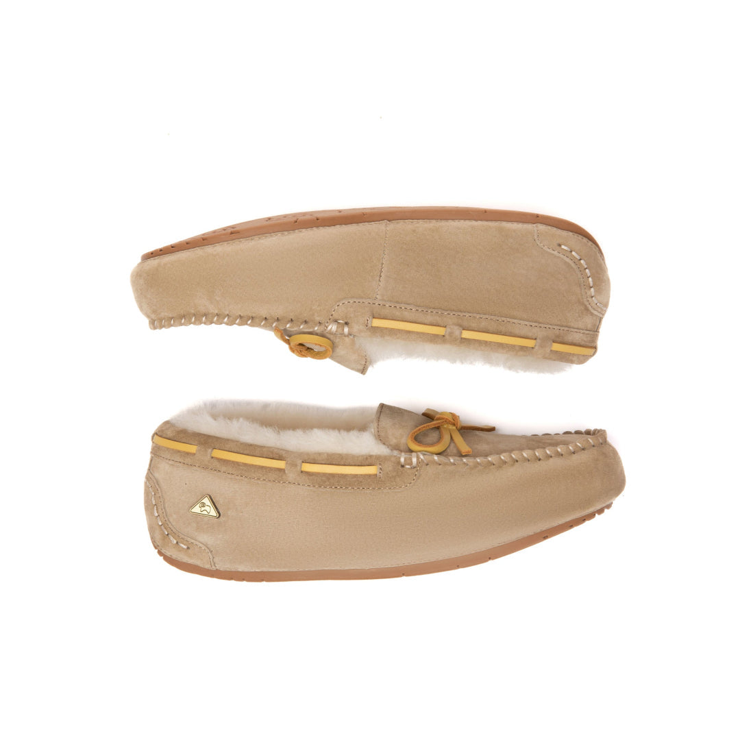 EVERAU Crested Brown Leather Loafers Loafersy Brązowe